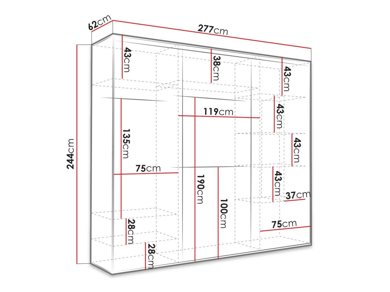 Ormar Murrieta 145 (Tamni hrast Sonoma)