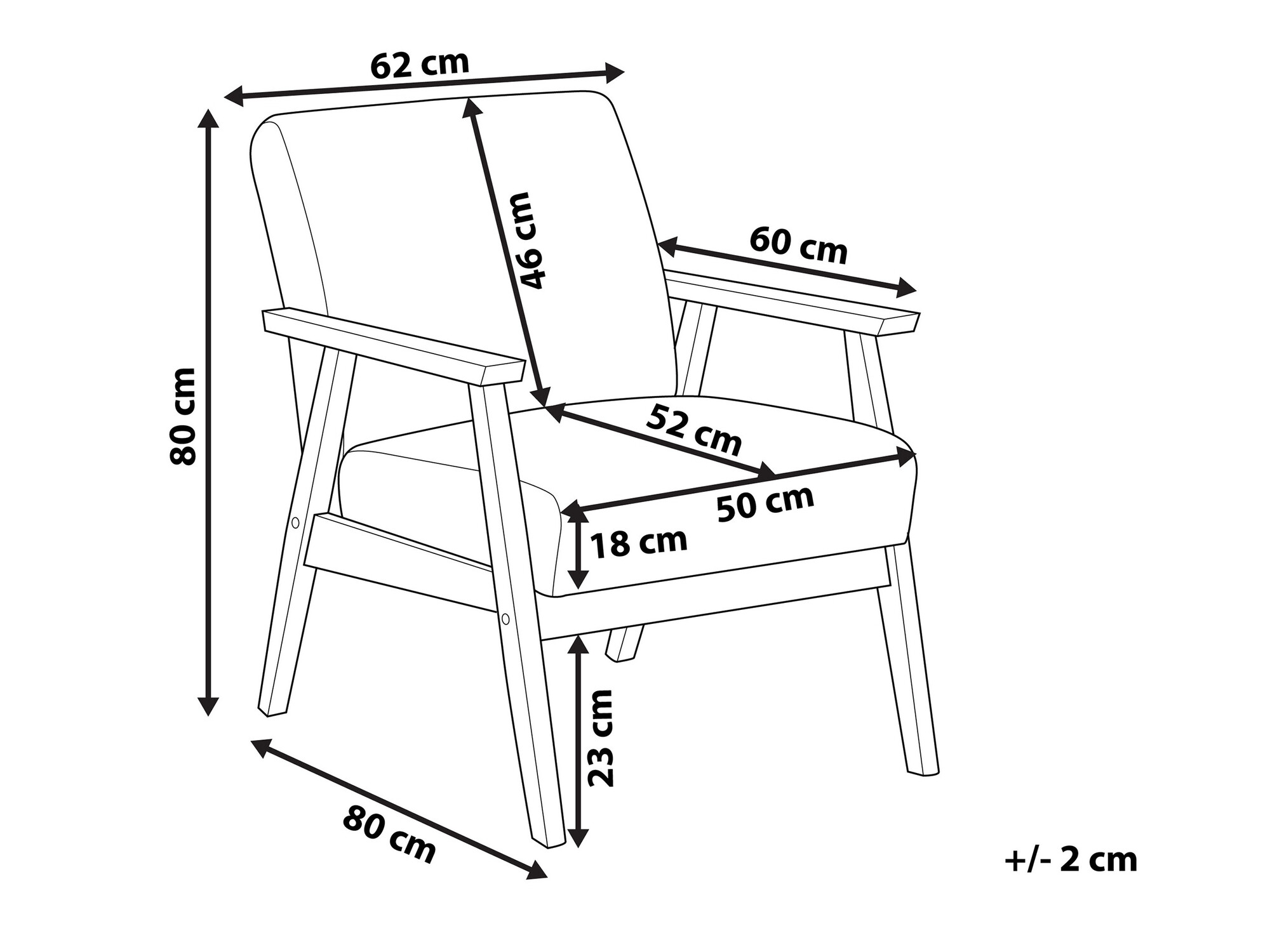 Fotelja Berwyn 1066 (Siva)