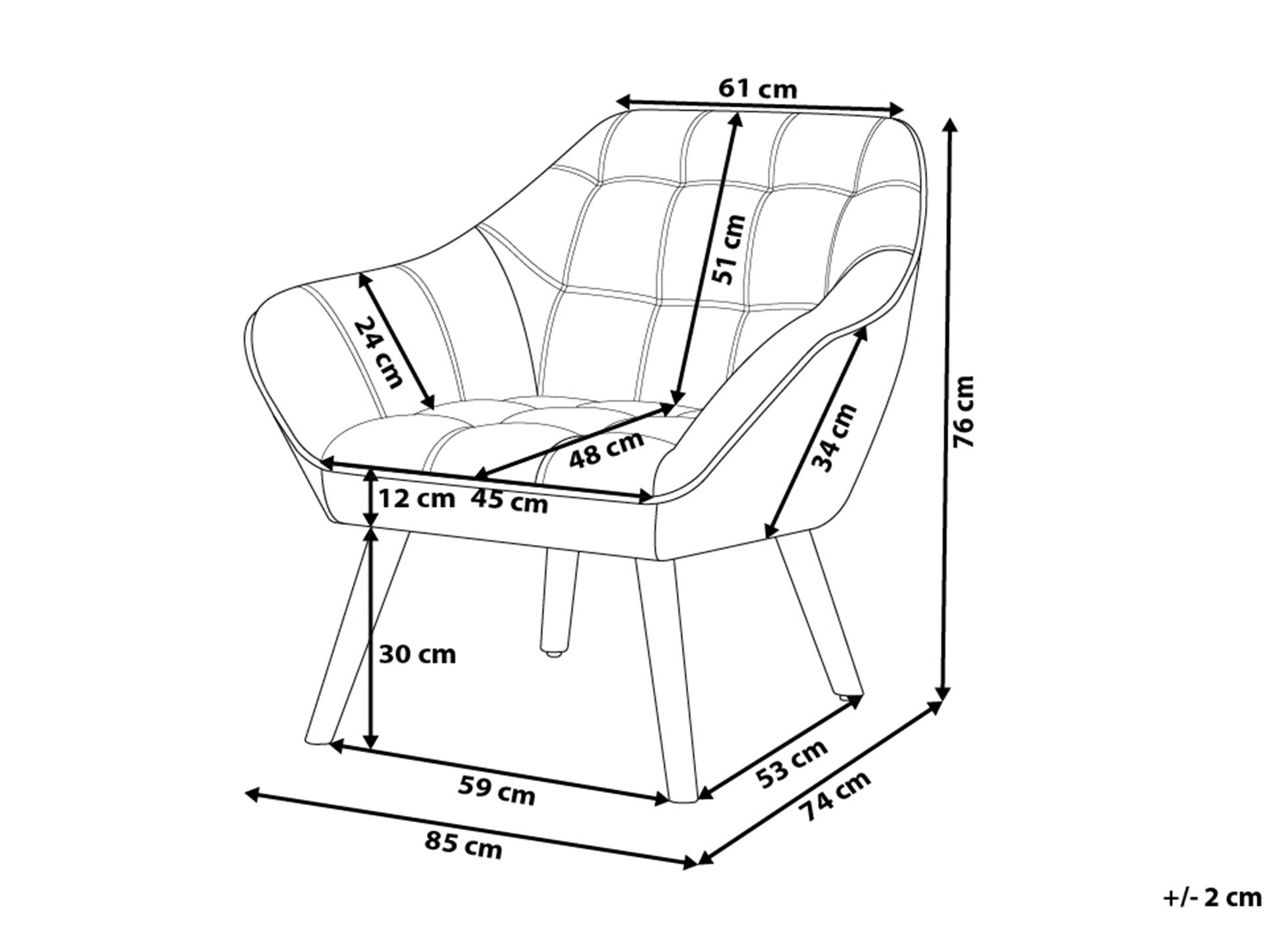 Fotelja Berwyn 1090 (Tirkiz)