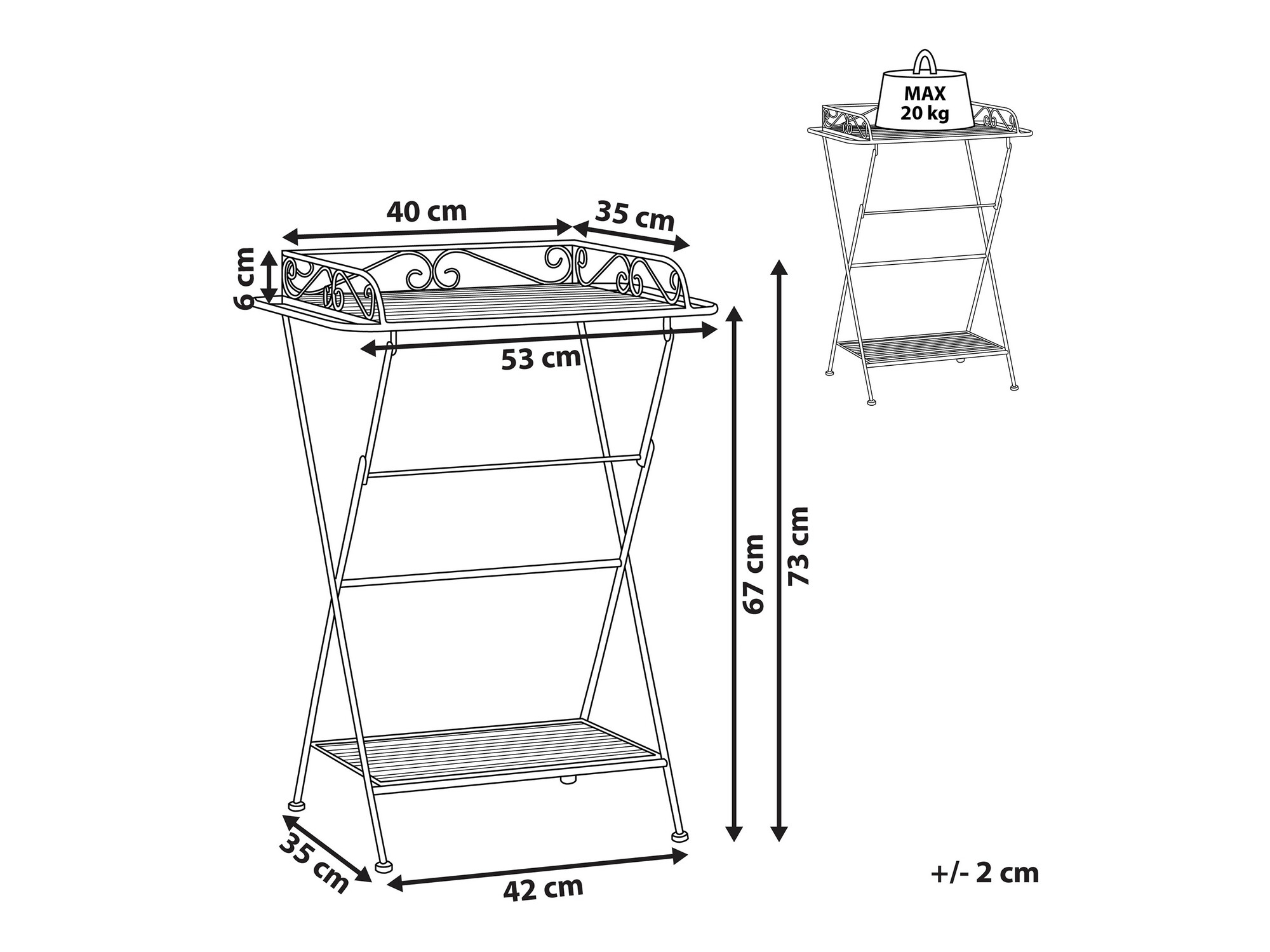 Pomoćni stolić Berwyn 1087 (Crna)