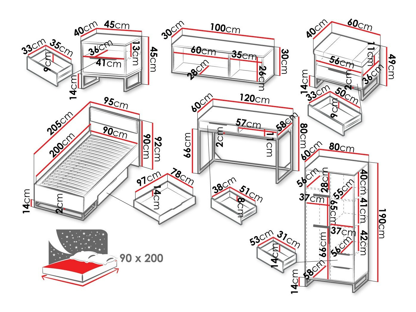 Set namještaja Romcama 111