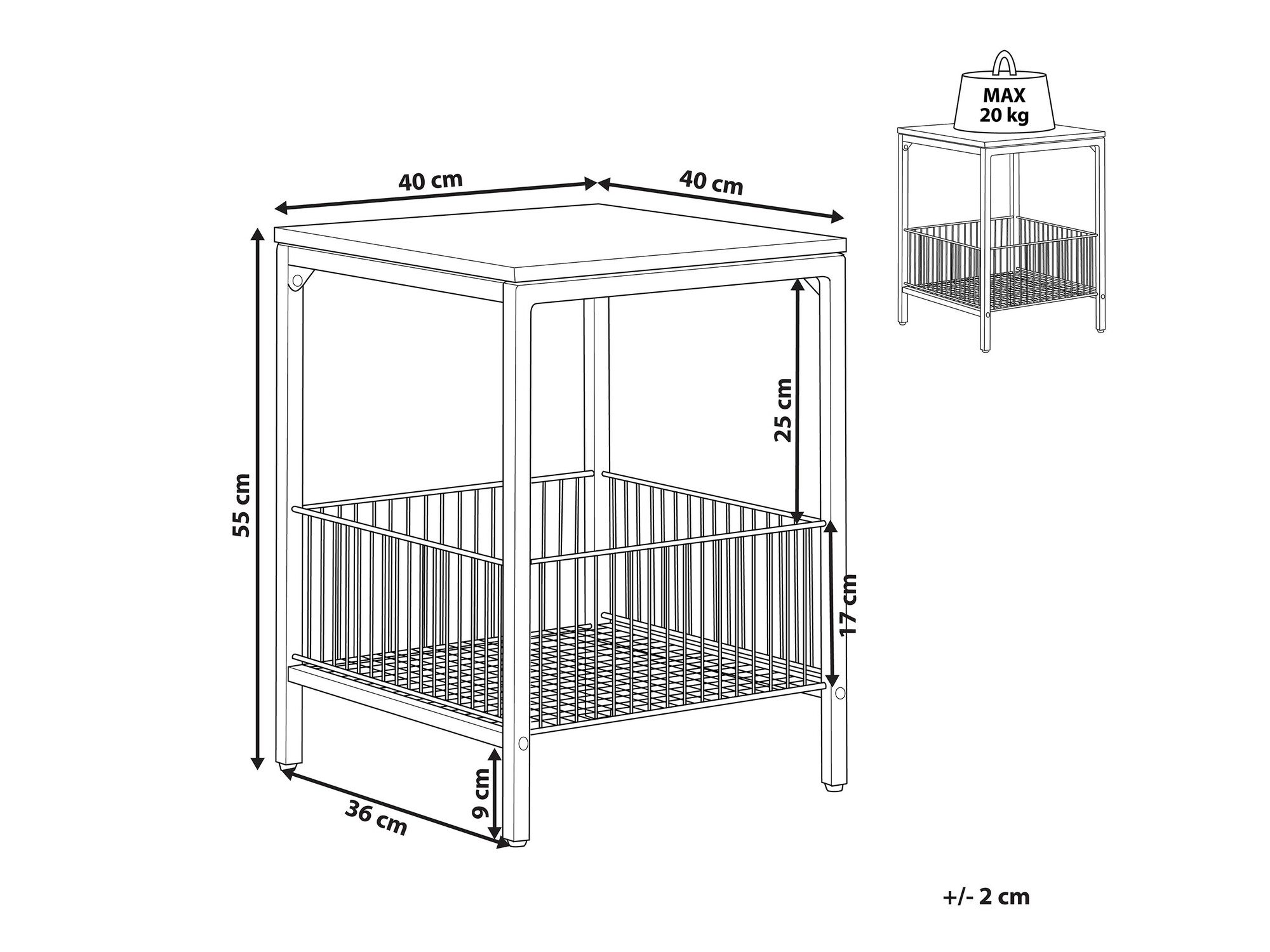 Pomoćni stolić Berwyn 1107