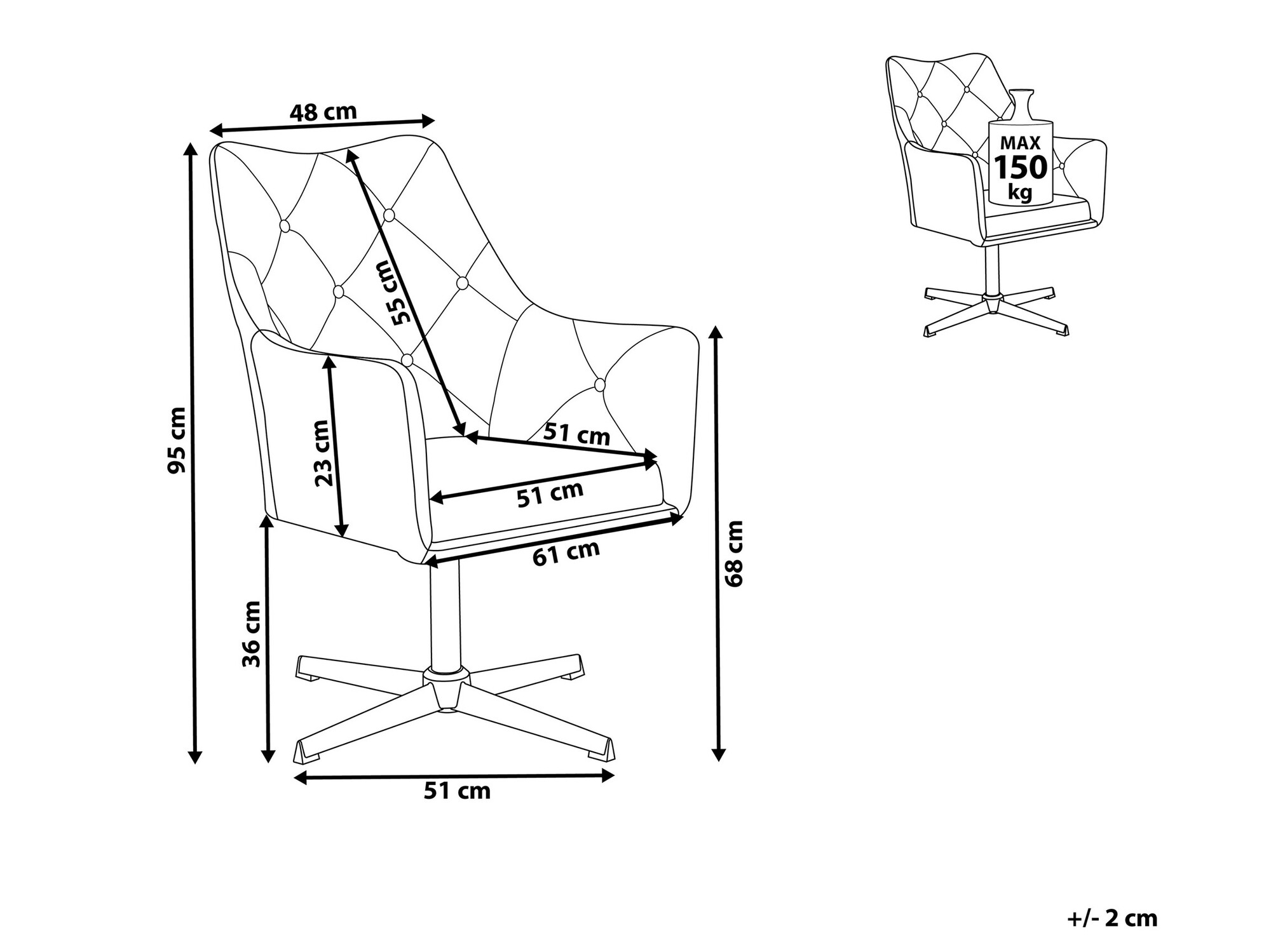 Fotelja Berwyn 1118 (Tamno siva)