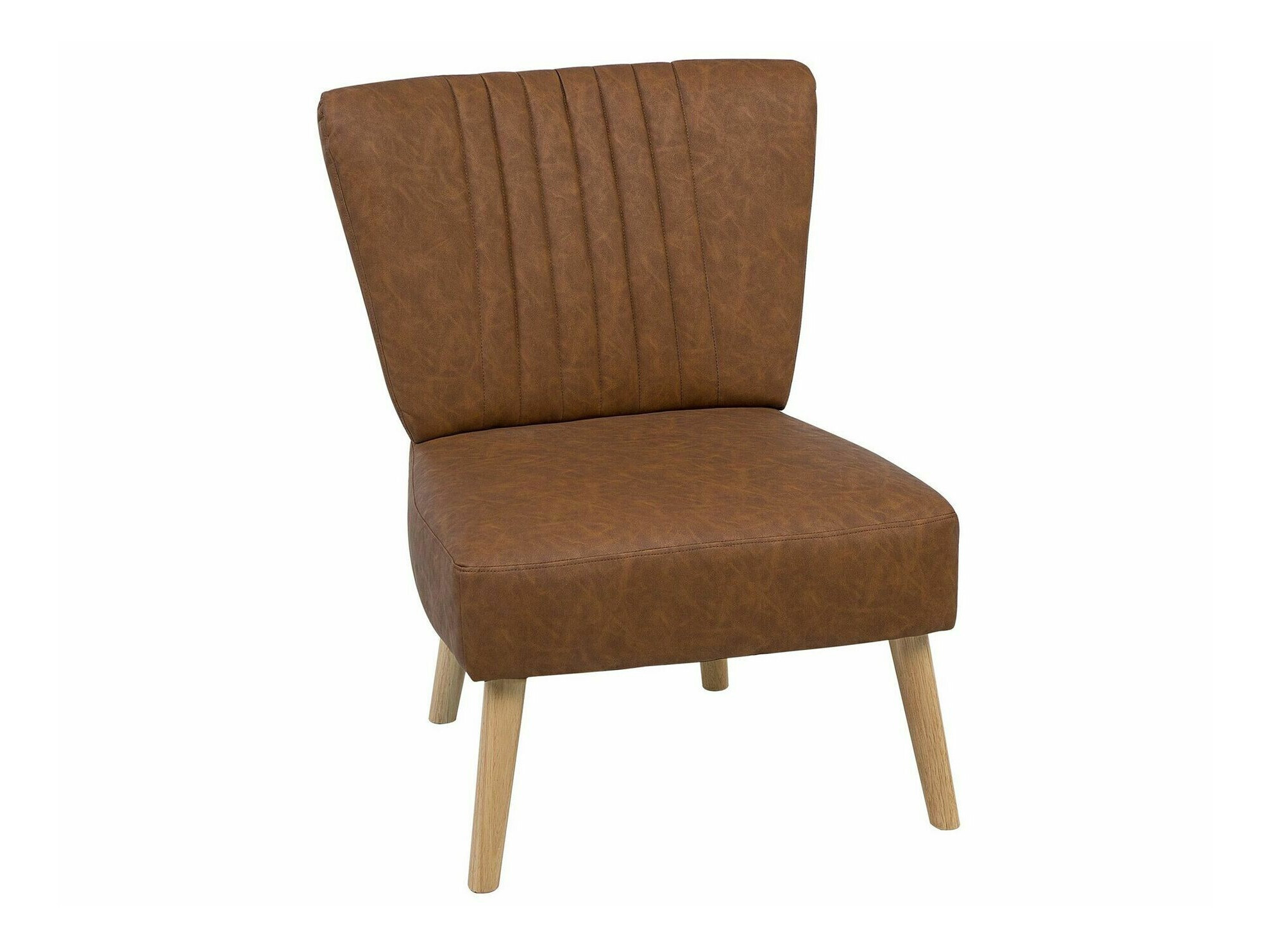 Fotelja Berwyn 1131 (Tamno smeđa + Svijetlo drvo)