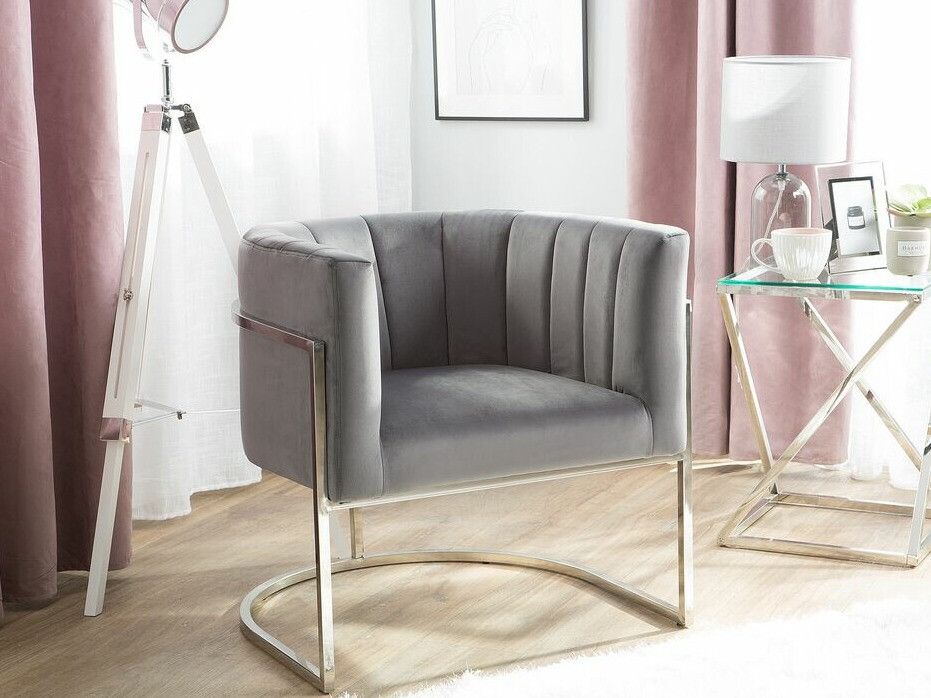 Fotelja Berwyn 1141 (Siva + Srebrna)