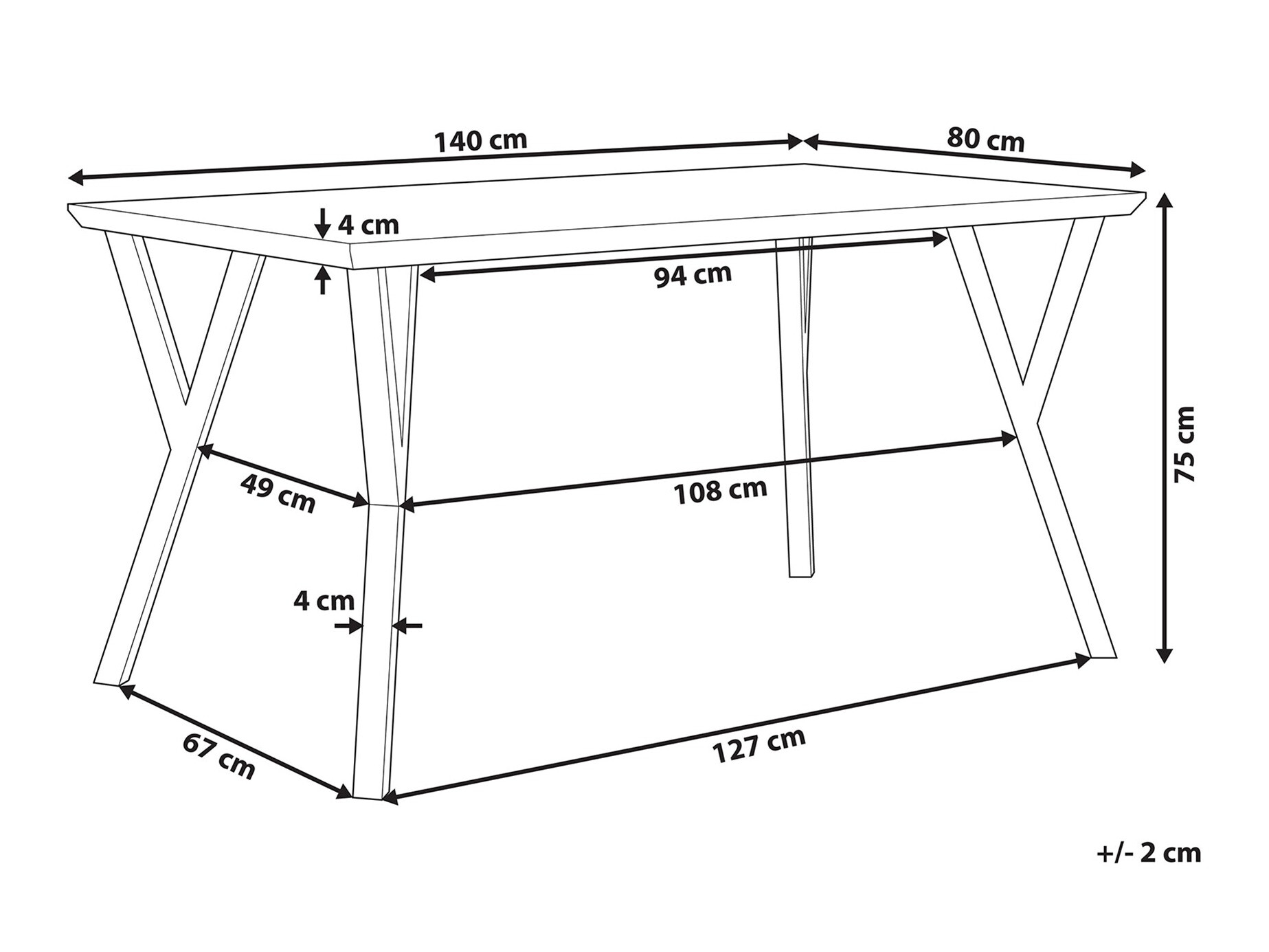 Stol Berwyn 1145 (Crna + Tamno drvo)