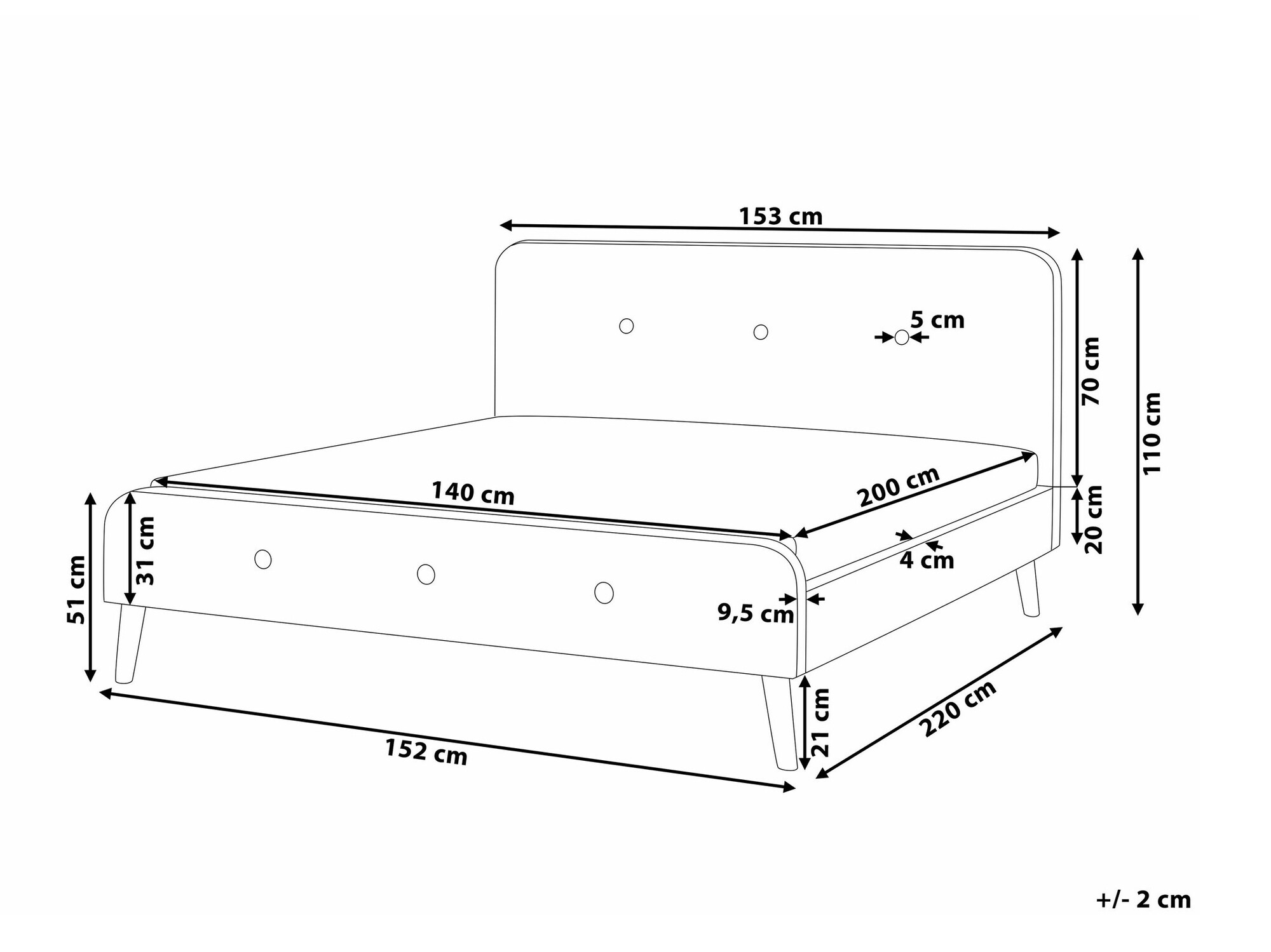 Krevet Berwyn 1073 (Bež)