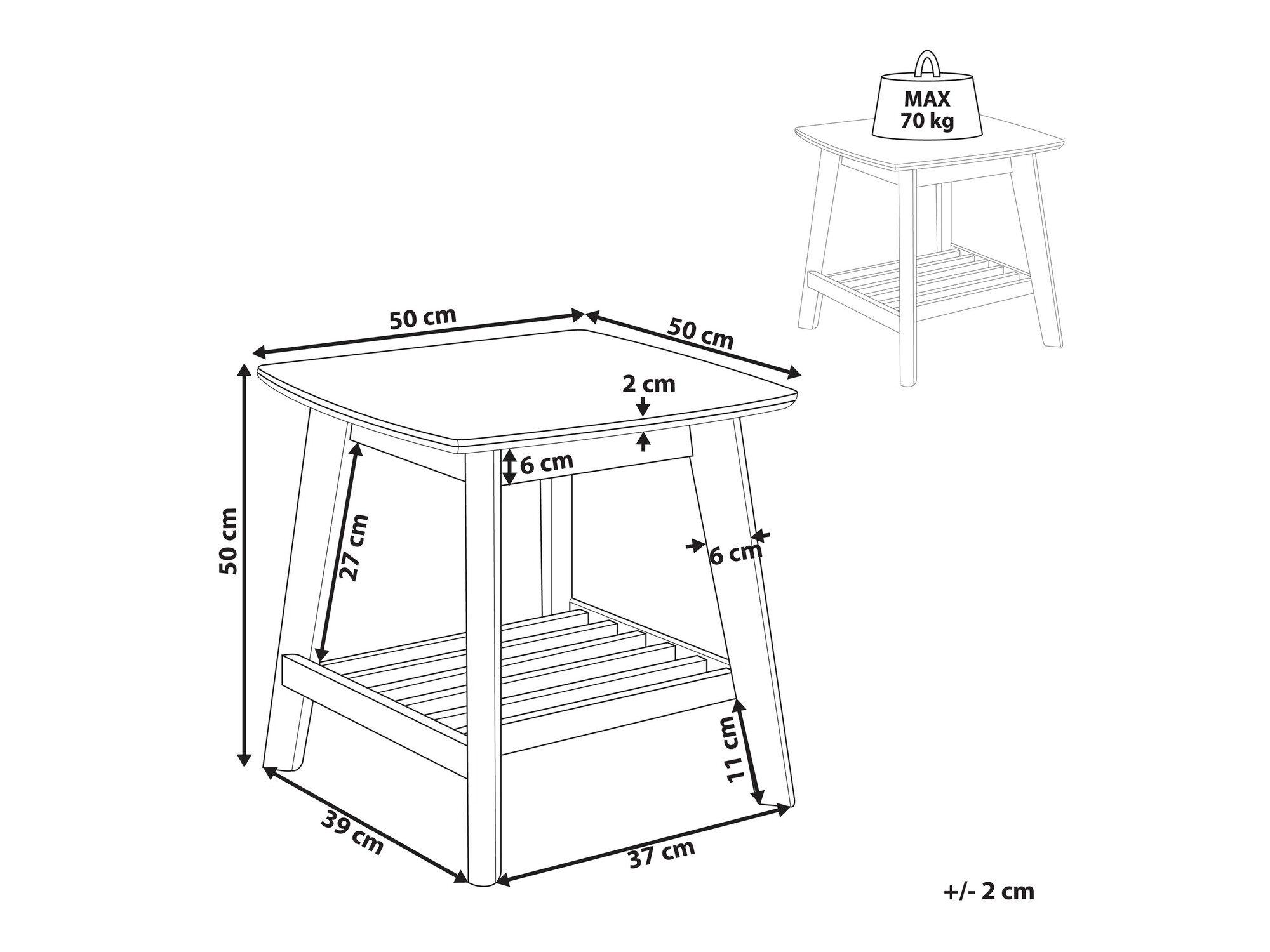 Pomoćni stolić Berwyn 1200