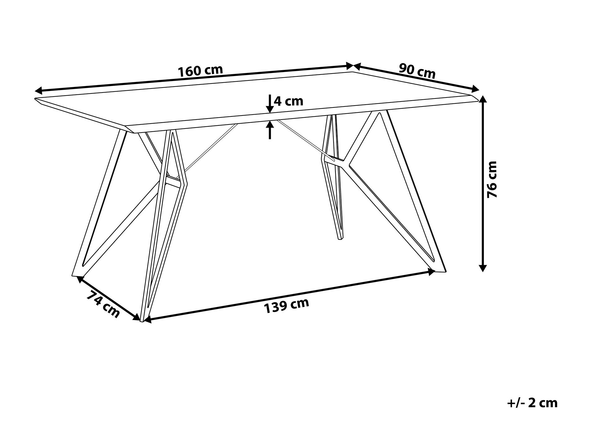 Stol Berwyn 1192 (Crna + Boja betona)