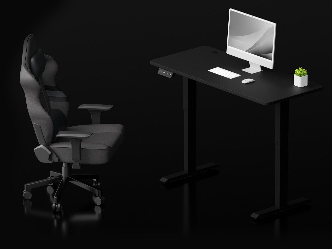 Radni stol podesiv po visini Lodi 100 (Crna)