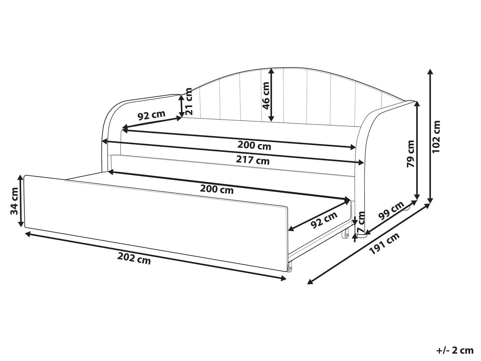 Krevet Berwyn 1232 (Svijetlo ružičasta)