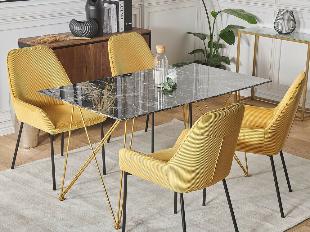 Stol Berwyn 1233 (Zlatna + Crni mramor)