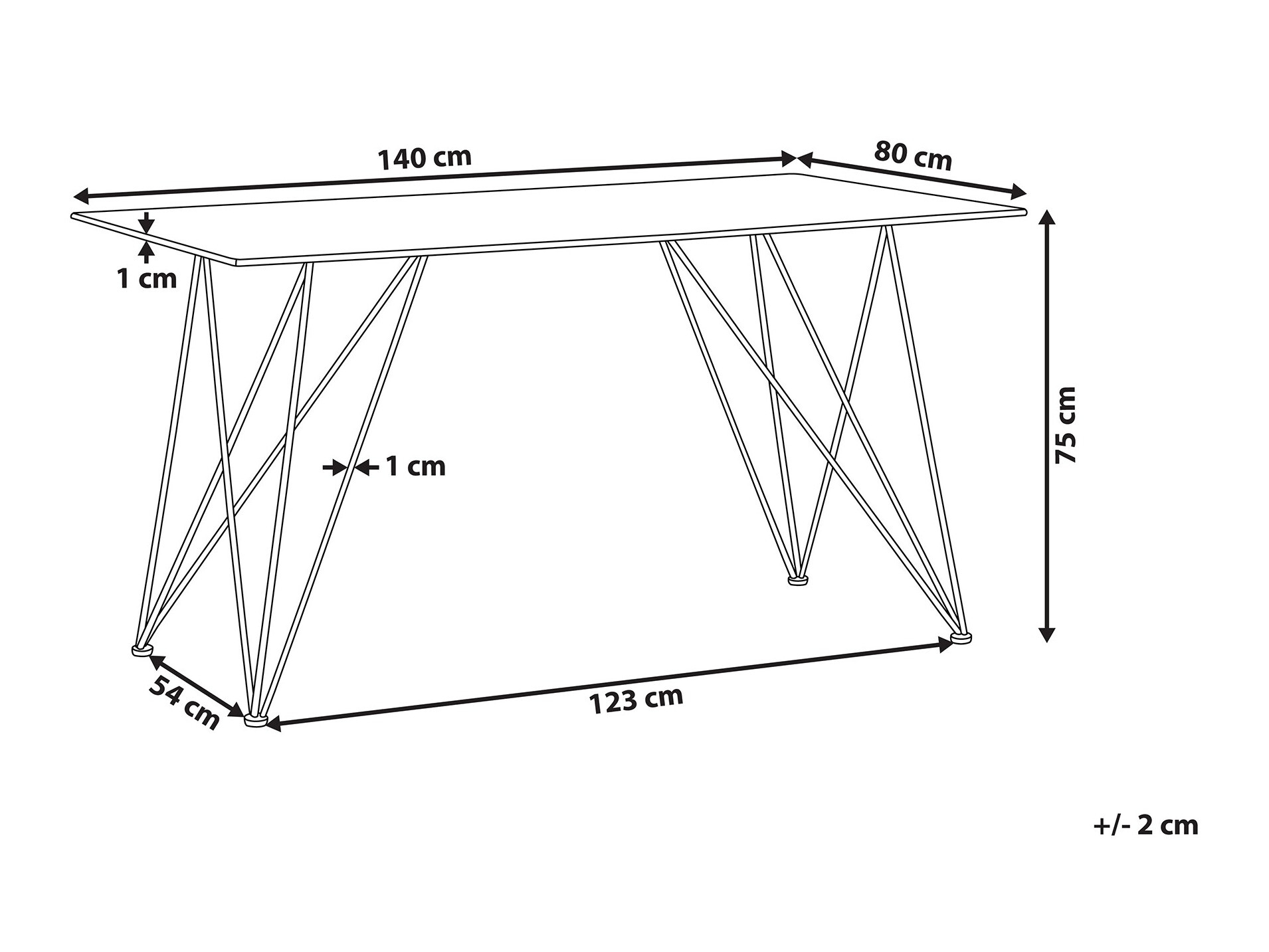 Stol Berwyn 1233 (Zlatna + Crni mramor)