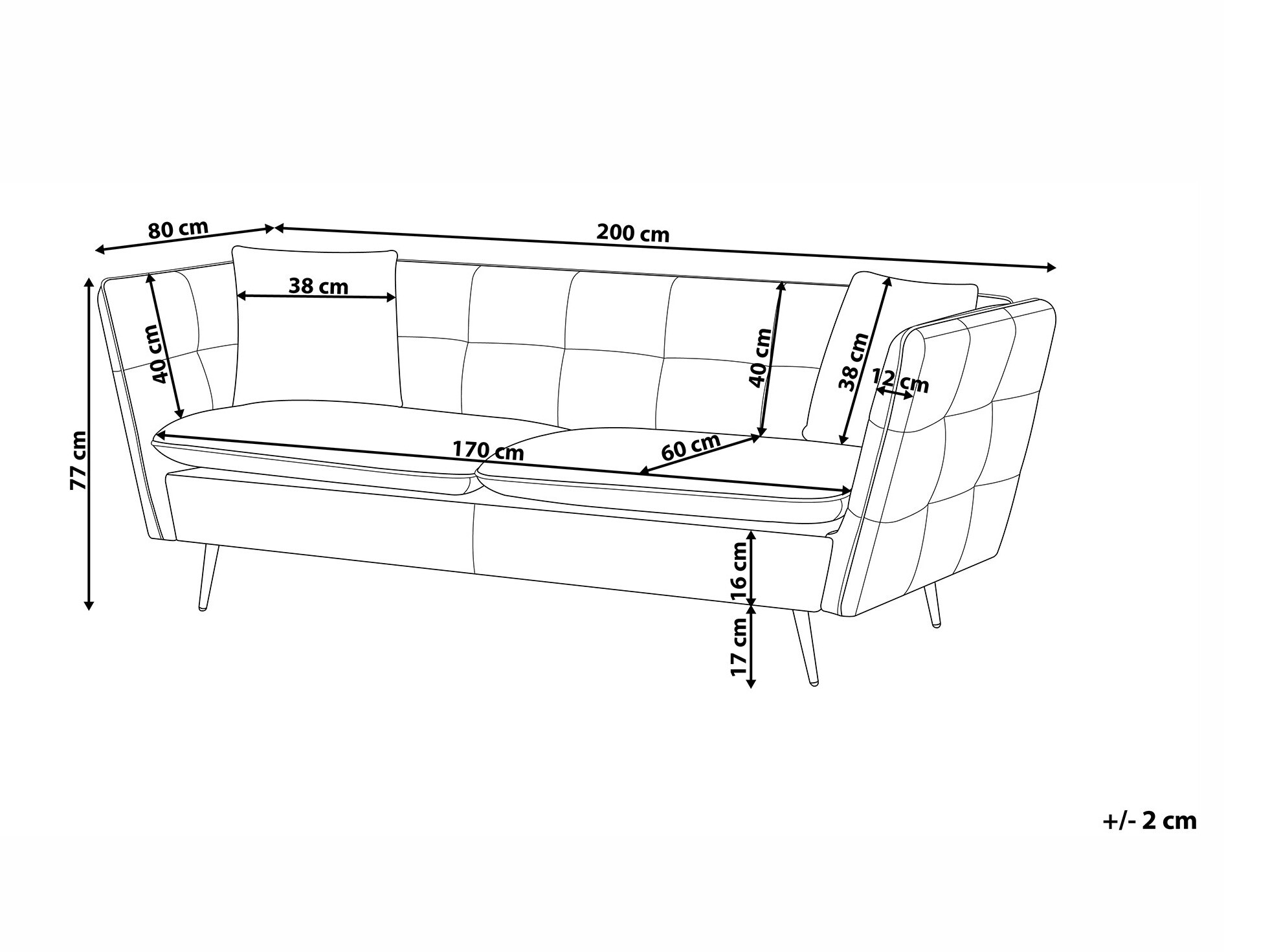 Kauč Berwyn 1245 (Ružičasta)