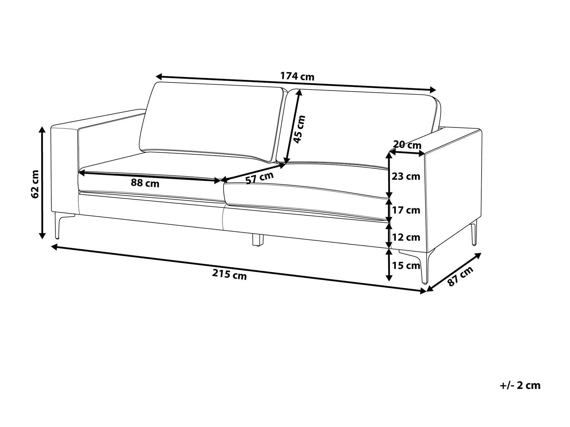 Kauč Berwyn 1261 (Zelena)
