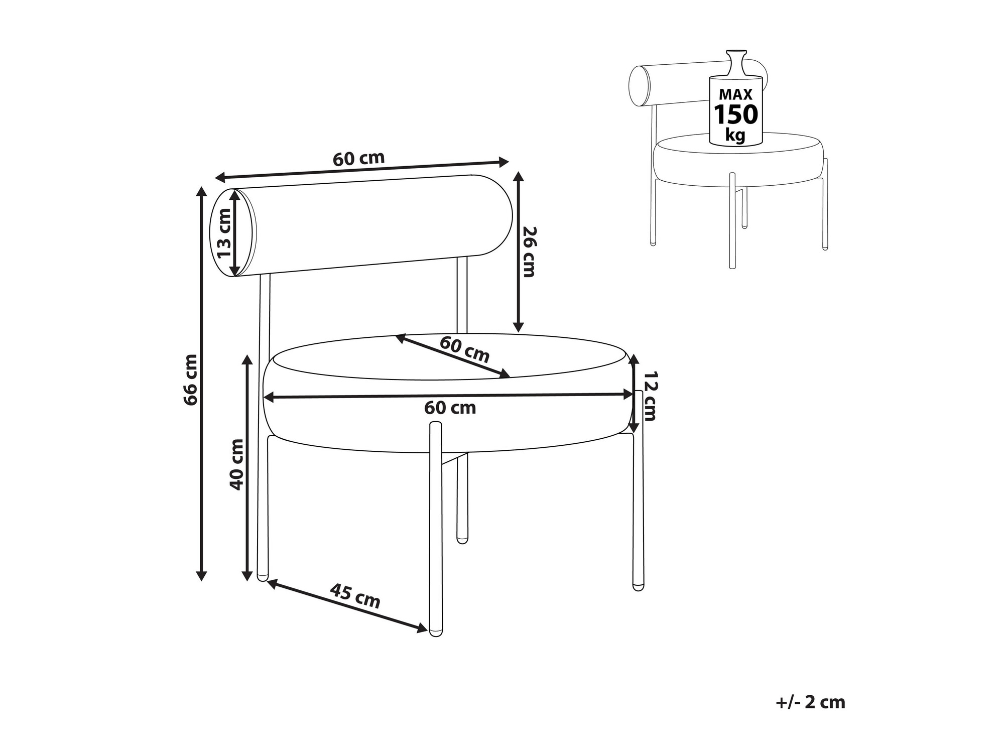 Fotelja Berwyn 1268 (Siva)