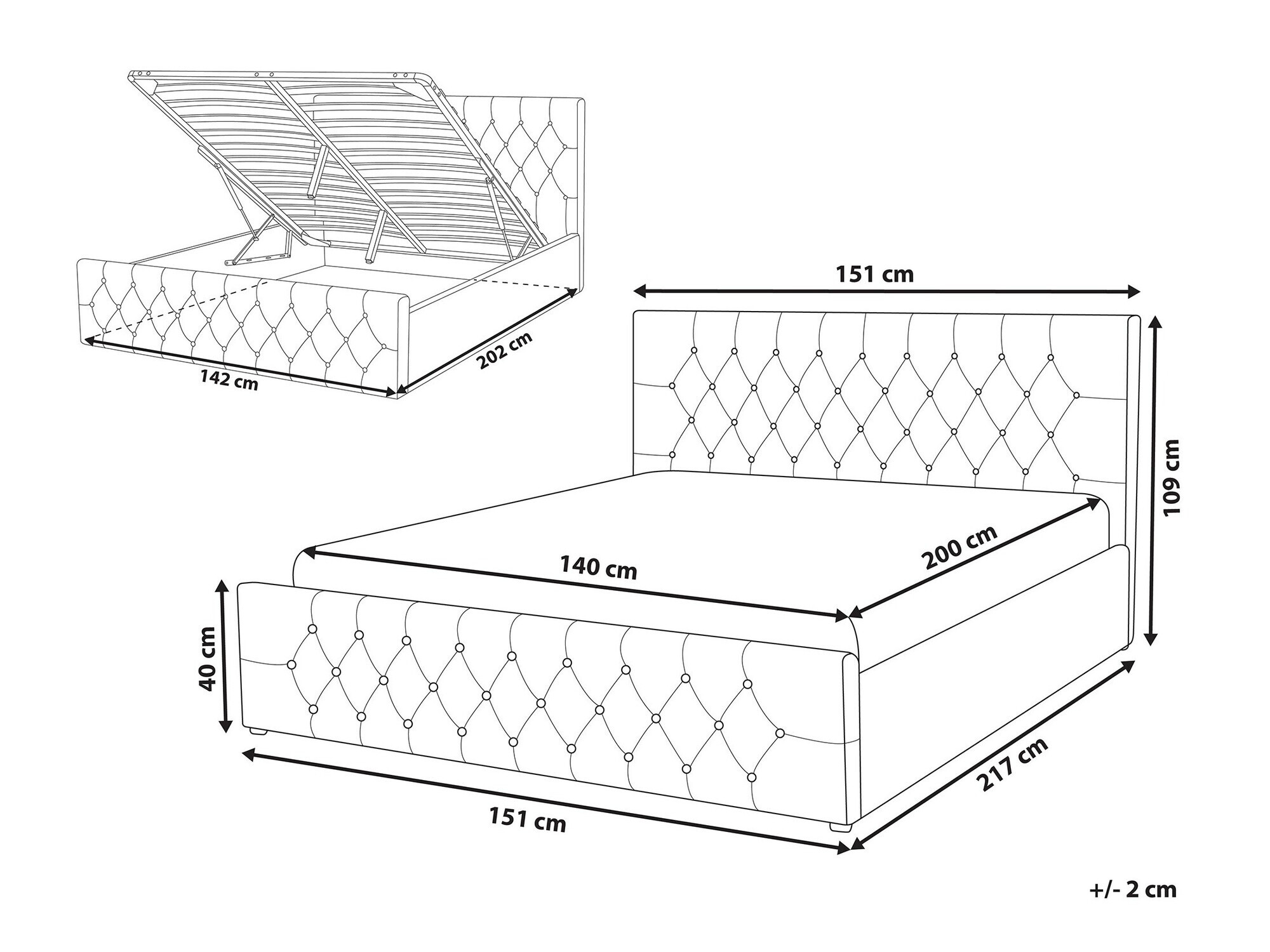 Krevet Berwyn 1267 (Siva)