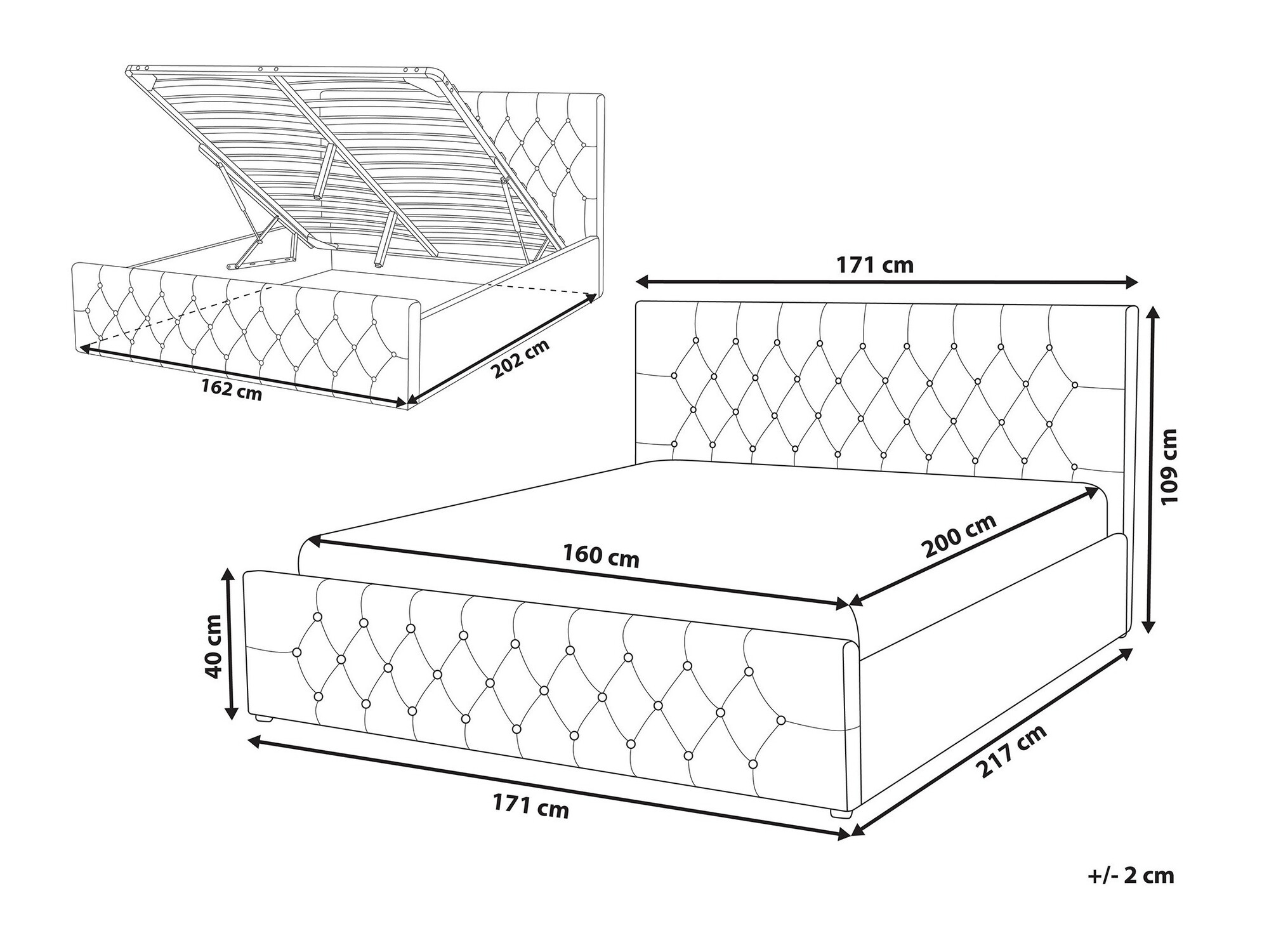 Krevet Berwyn 1267 (Siva)