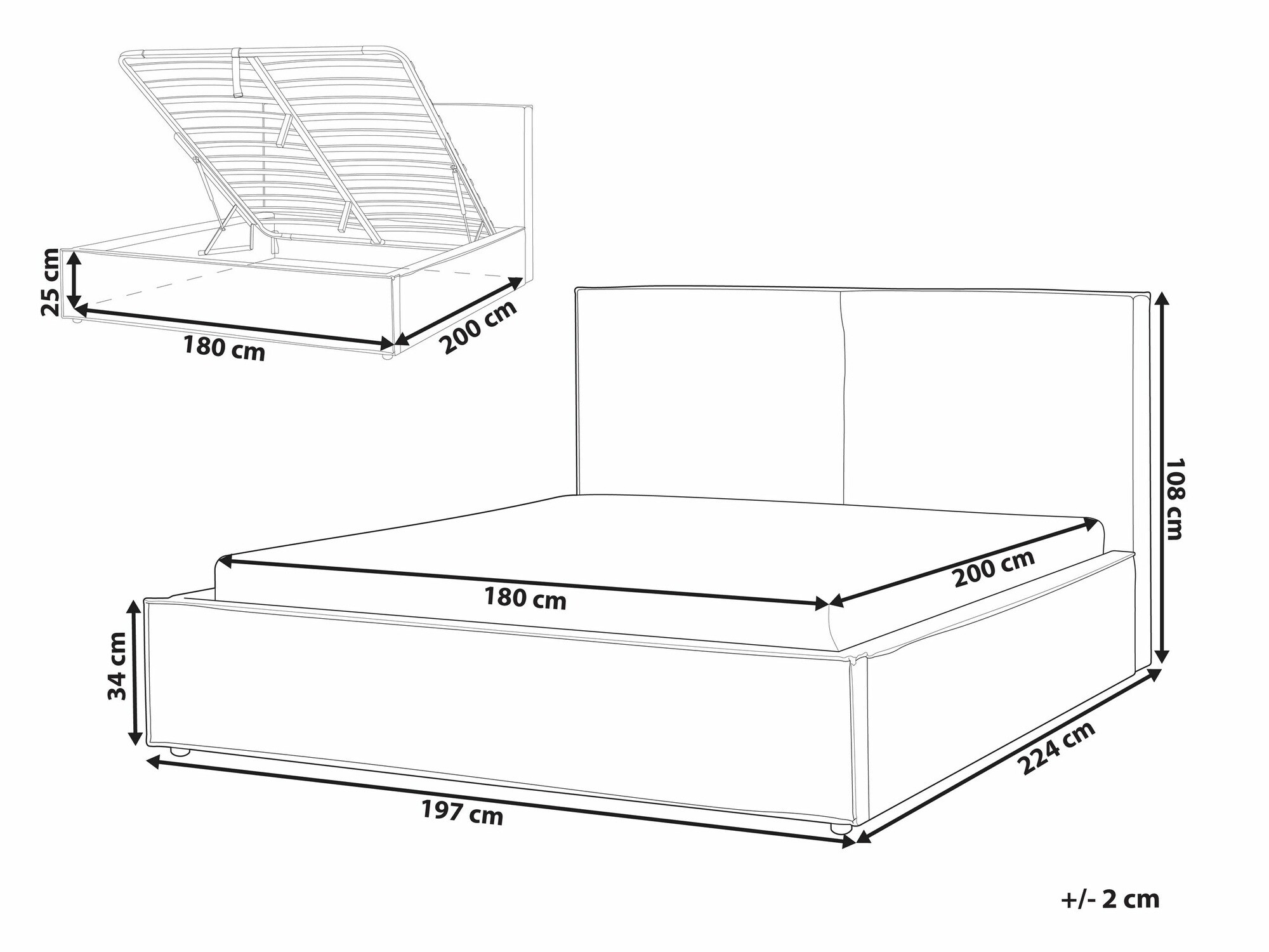 Krevet Berwyn 1290 (Bež)