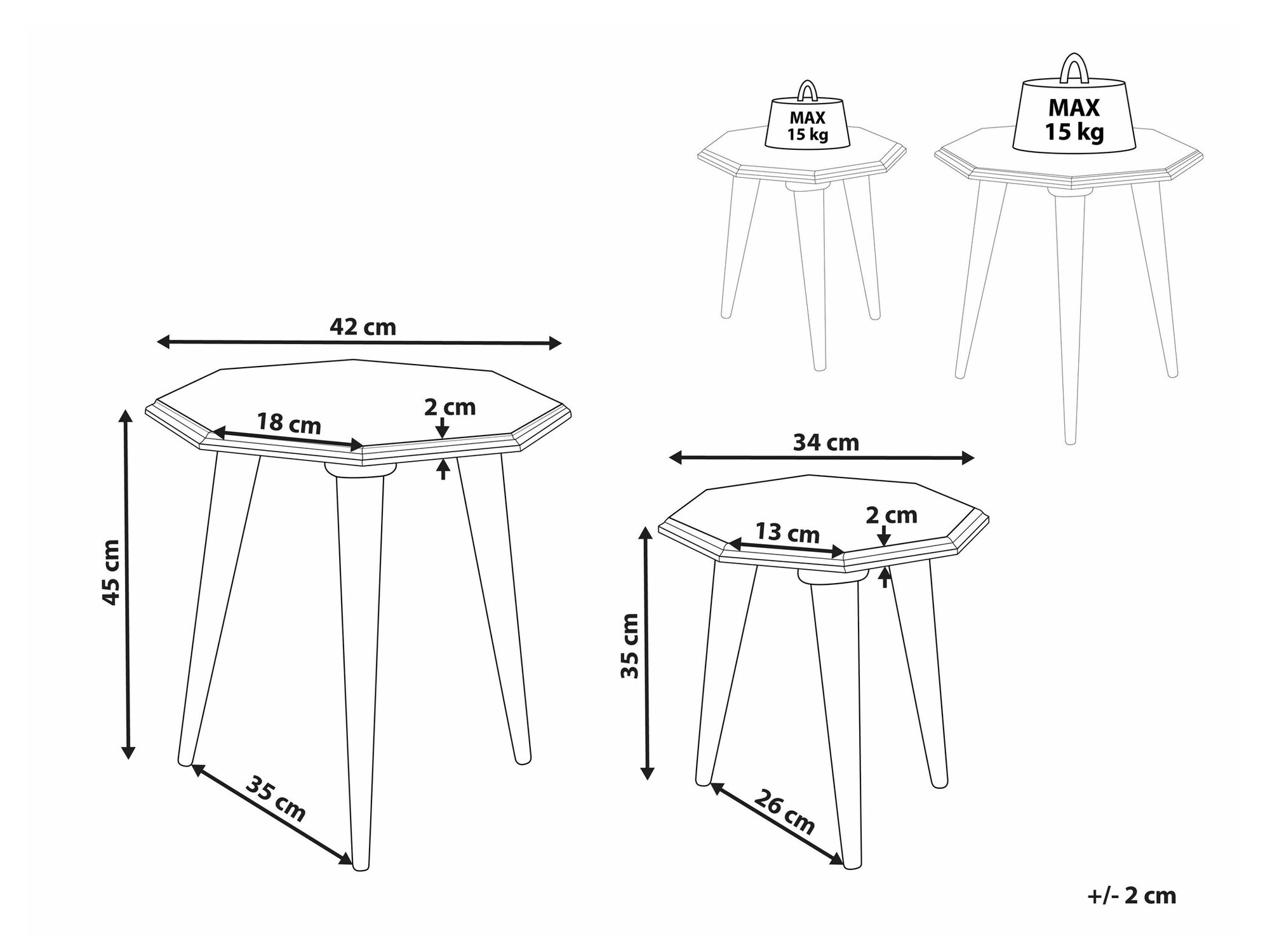 Set pomoćnih stolića Berwyn 1298