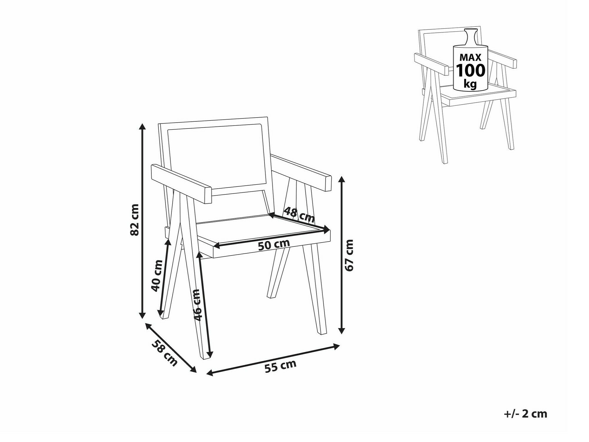 Stolica Berwyn 1288 (Tamno drvo)