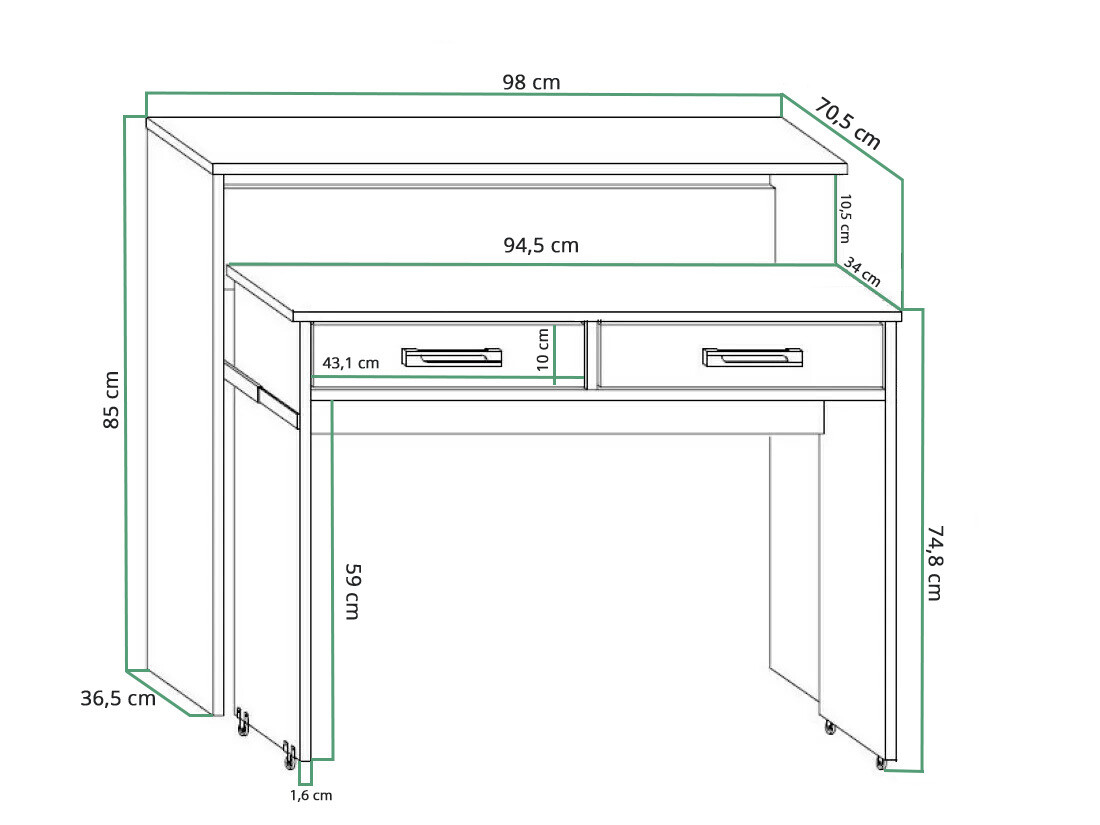 Uredski stol Gilroy 103 (Bijela)