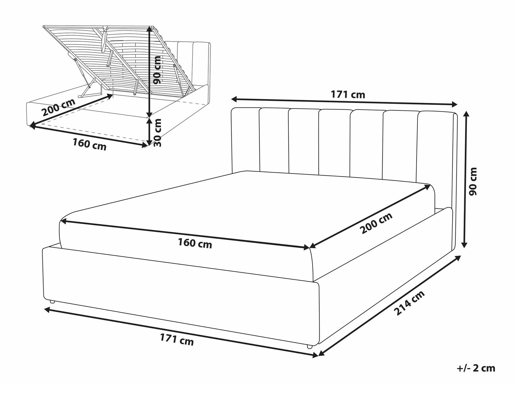 Krevet Berwyn 1296 (Siva)