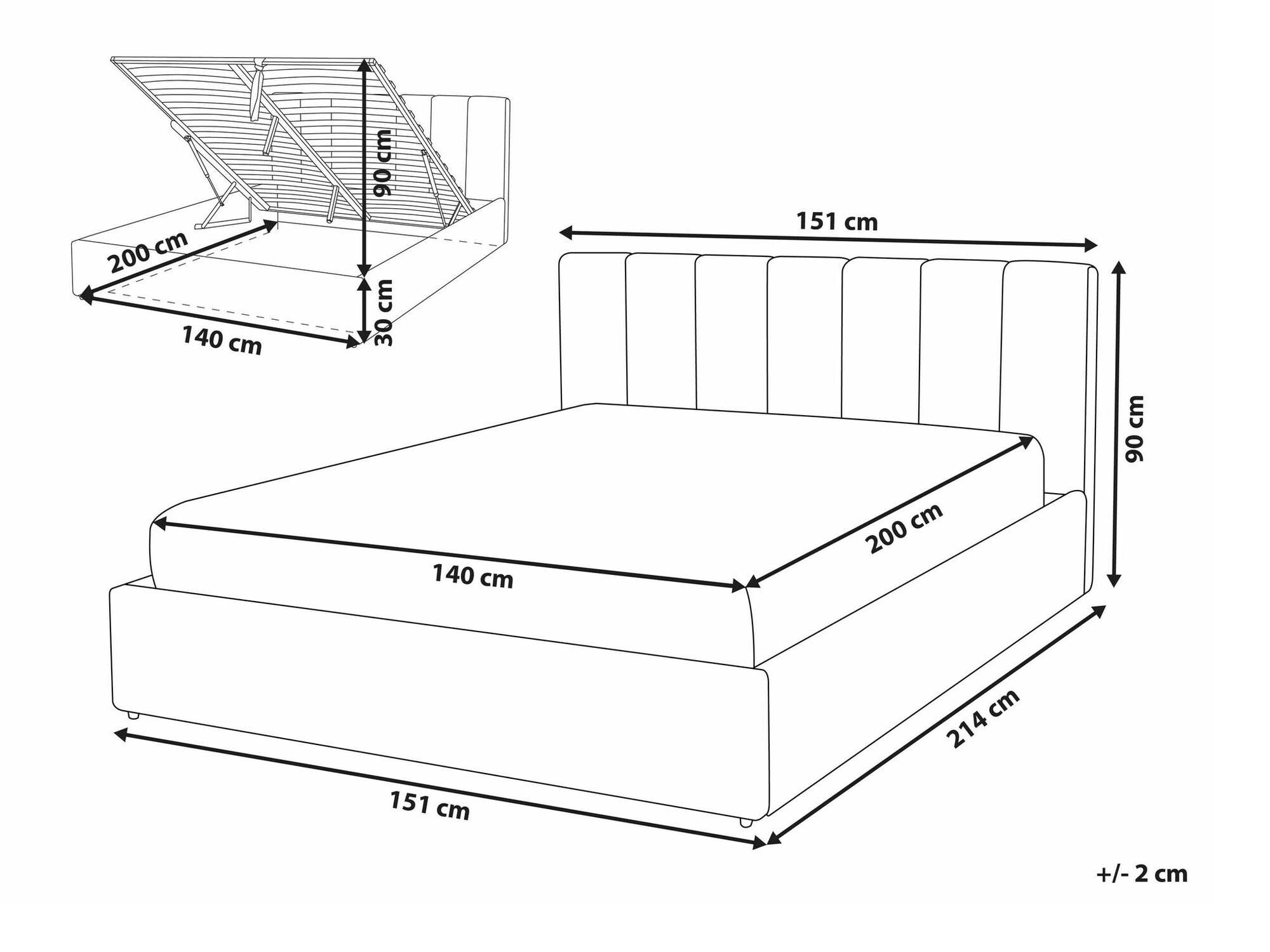 Krevet Berwyn 1296 (Siva)