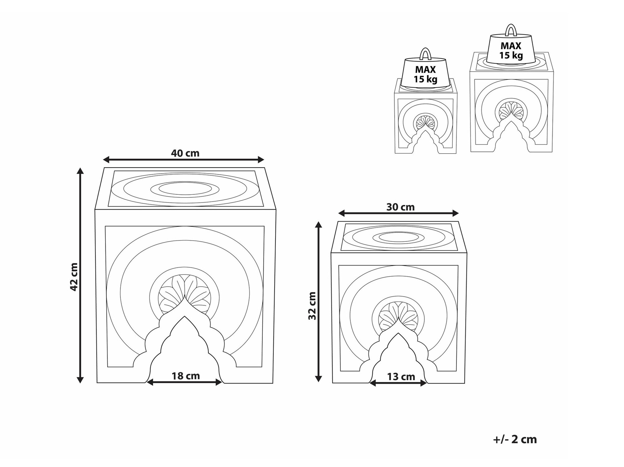 Set stolića za kavu Berwyn 1306