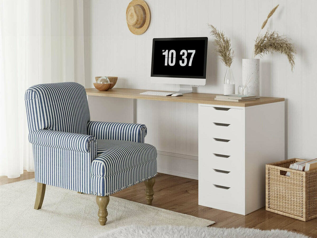 Fotelja Tulsa 466 (Bijela + Plava)