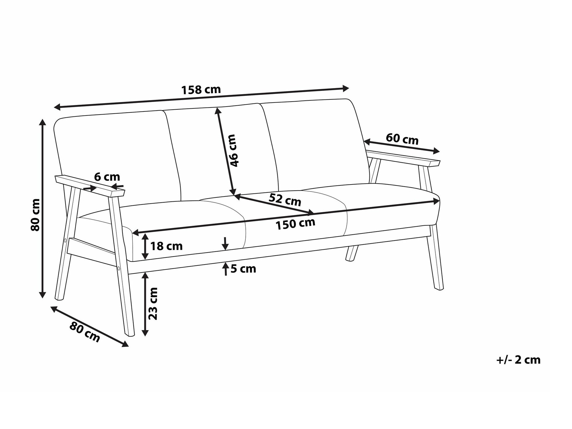 Kauč Berwyn 1322 (Smeđa)