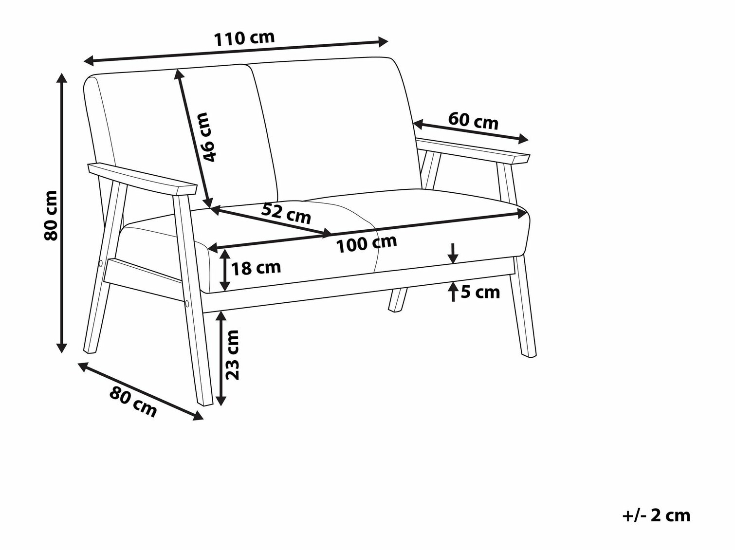 Kauč Berwyn 1323 (Smeđa)