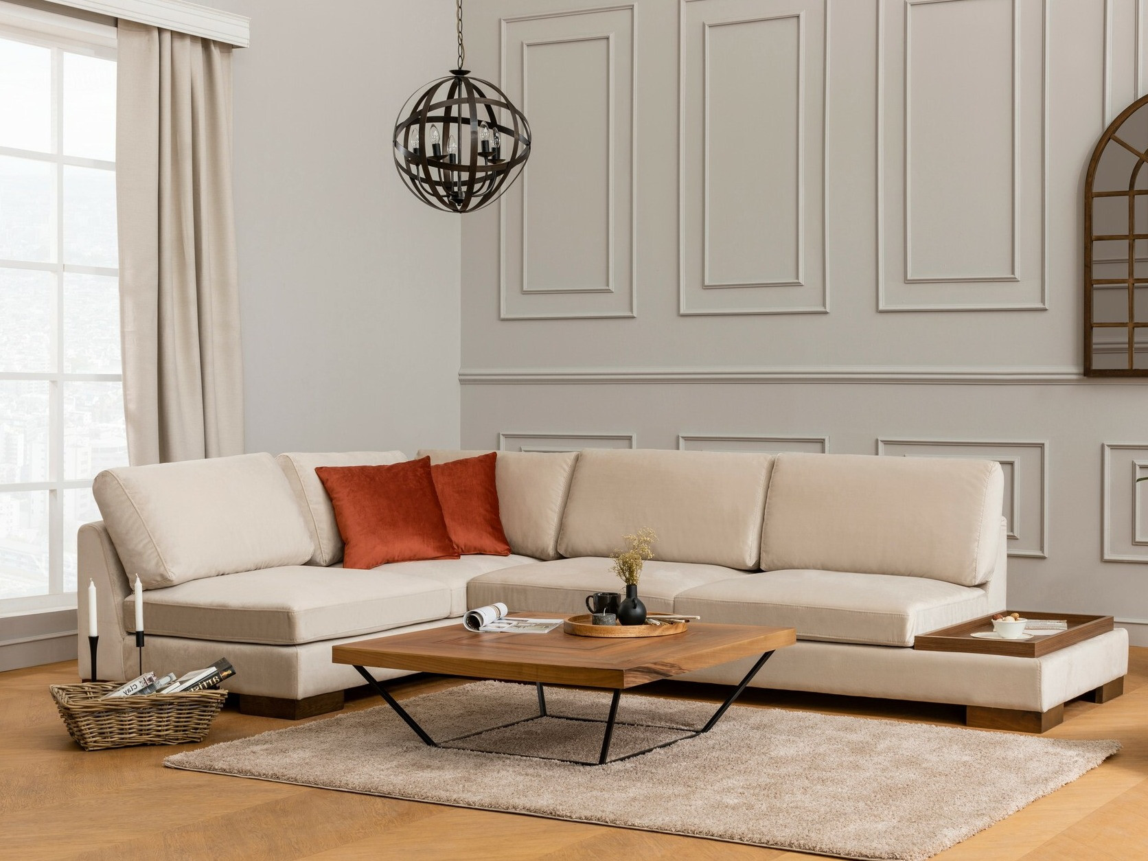 Kutna garnitura Altadena 448 (Bež)