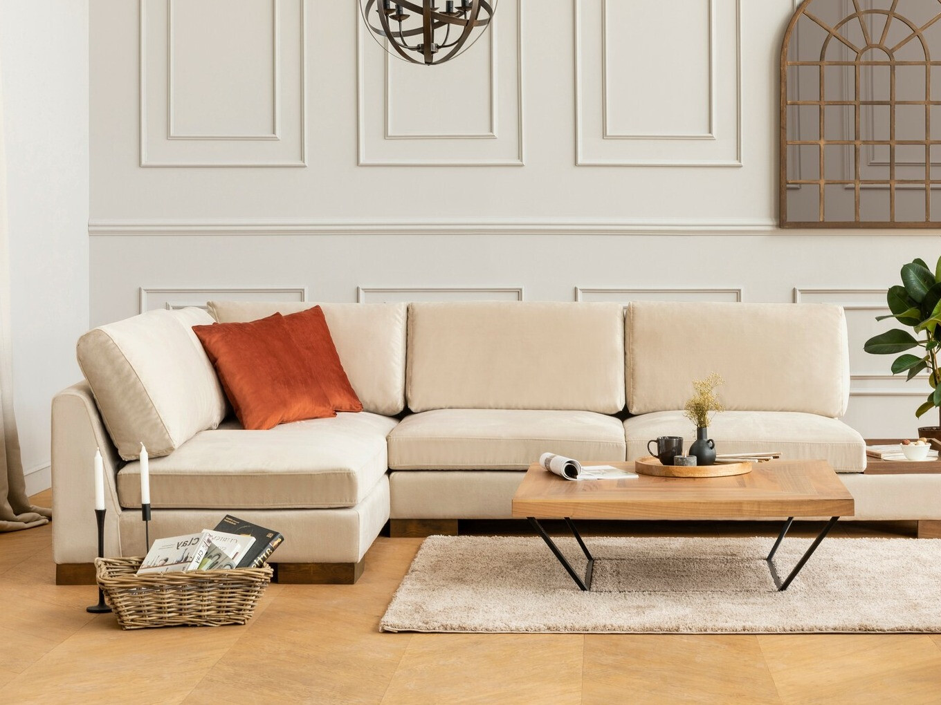 Kutna garnitura Altadena 448 (Bež)