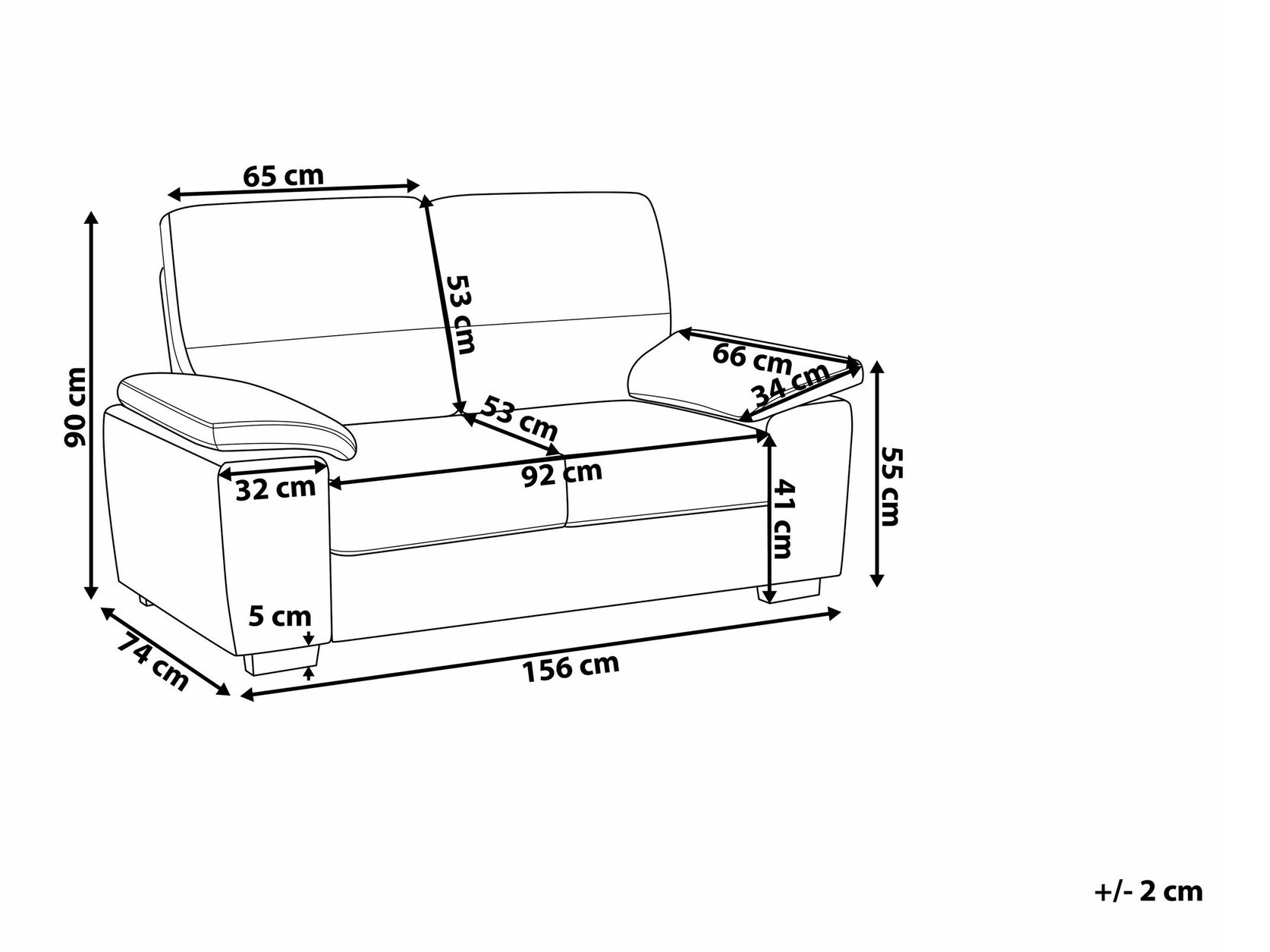 Kauč Berwyn 1325 (Crna)