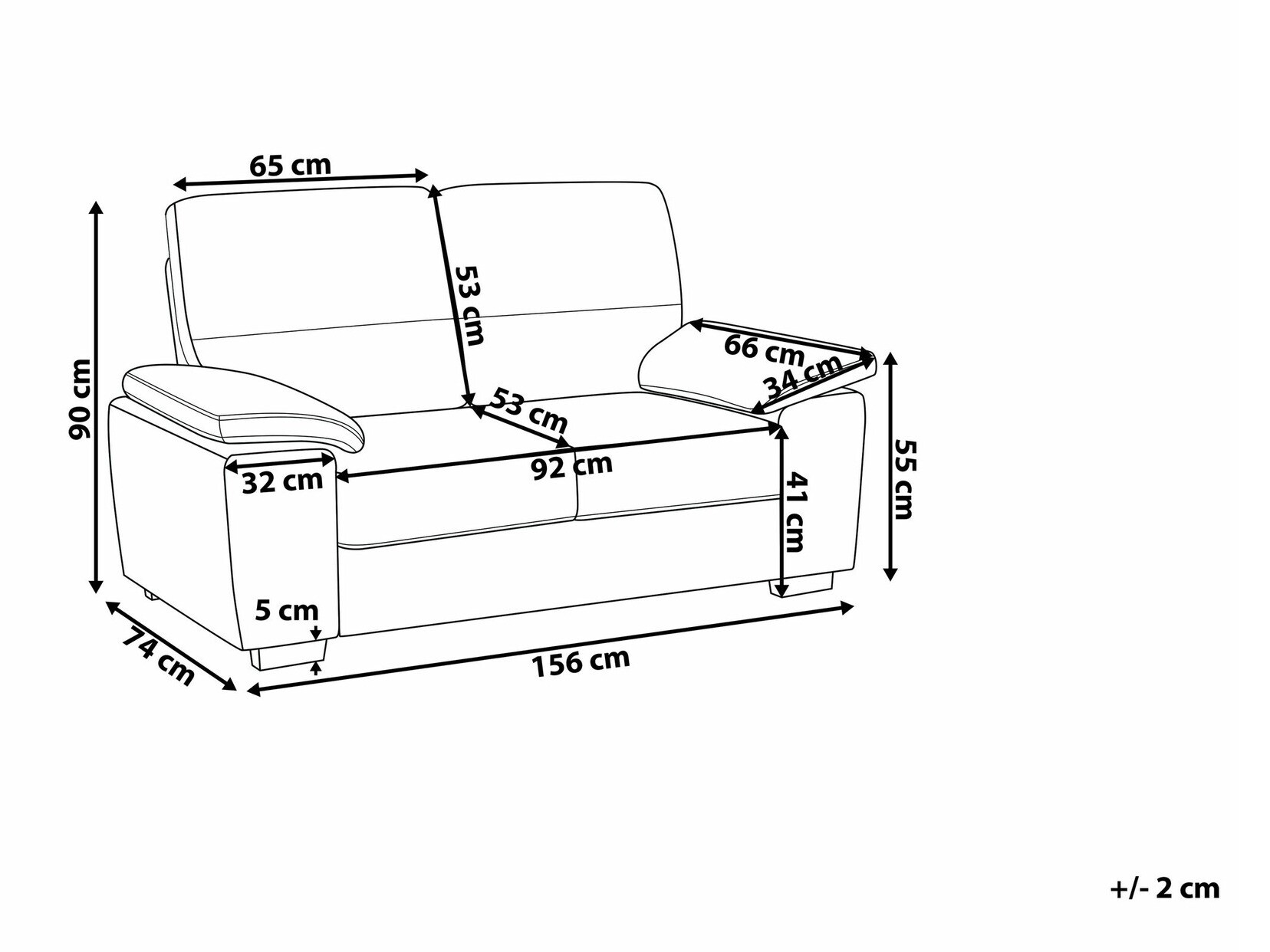 Kauč Berwyn 1325 (Tamno smeđa)