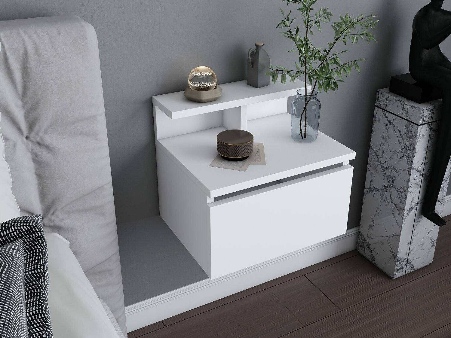 Noćni ormarić Kailua 1503 (Bijela)