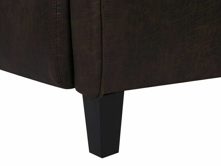 Podesiva fotelja Berwyn 1329 (Crna + Tamno smeđa)