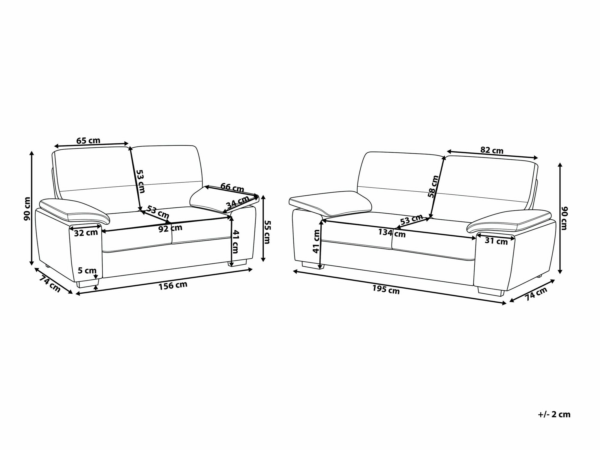 Tapecirani namještaj Berwyn 1328 (Smeđa)