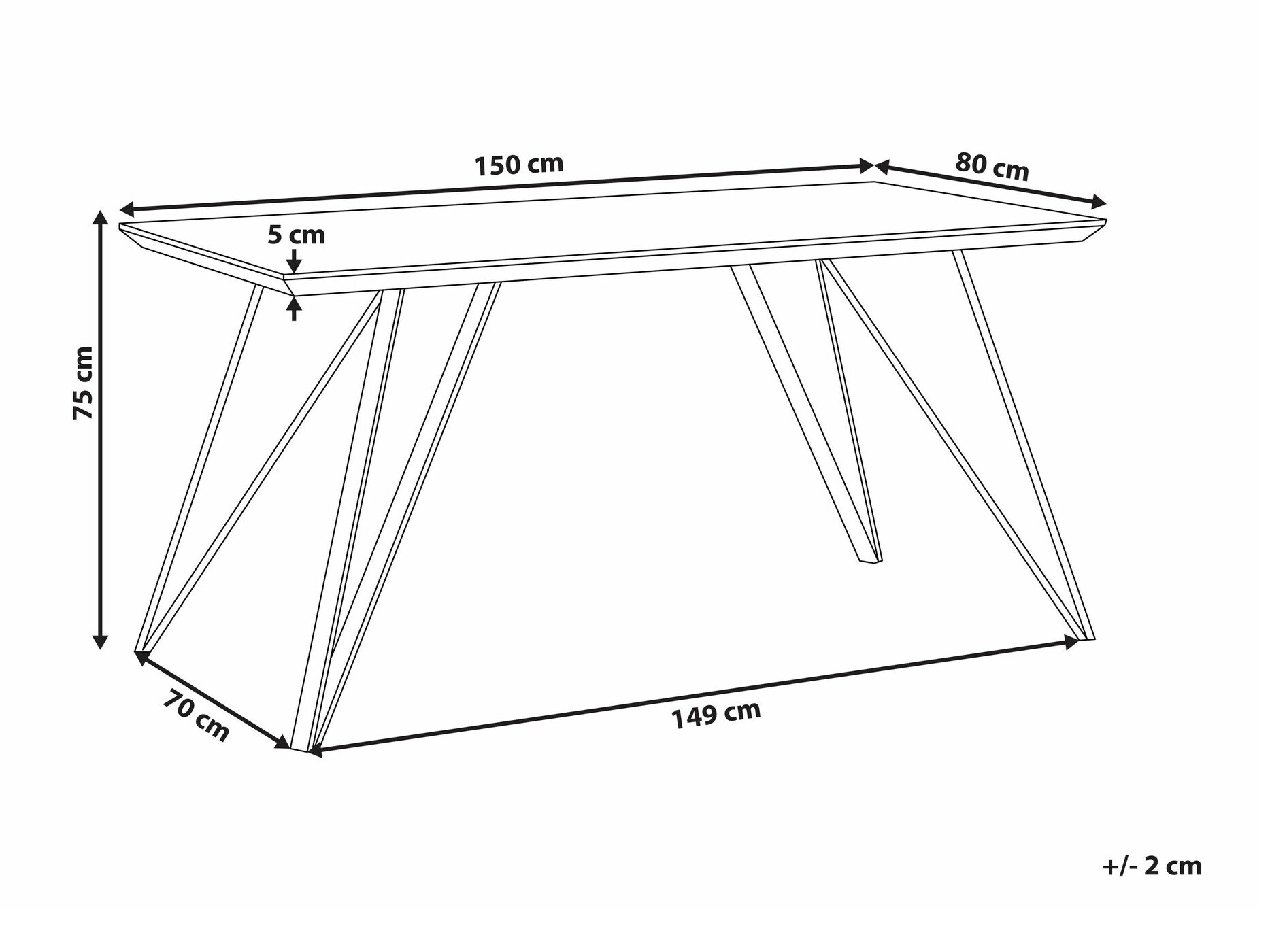 Stol Berwyn 1370 (Zlatna + Bijeli mramor)