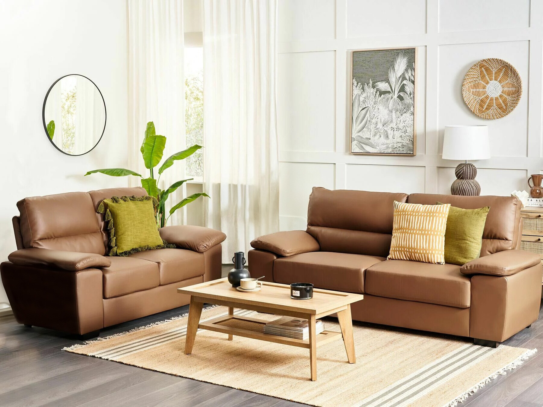 Tapecirani namještaj Berwyn 1328 (Smeđa)