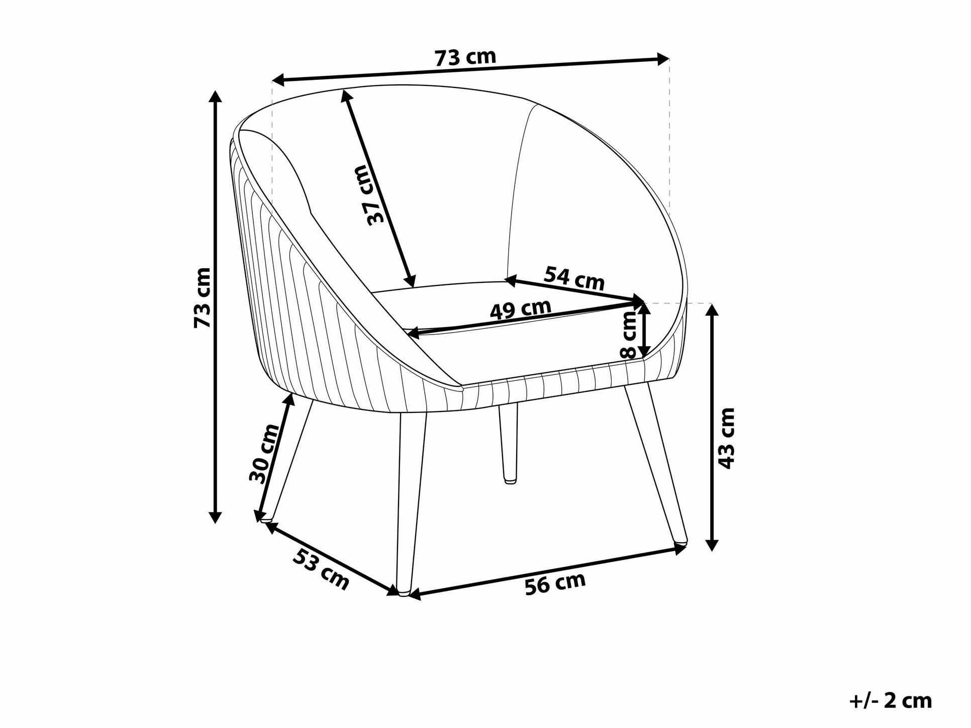 Fotelja Berwyn 1405 (Ružičasta)