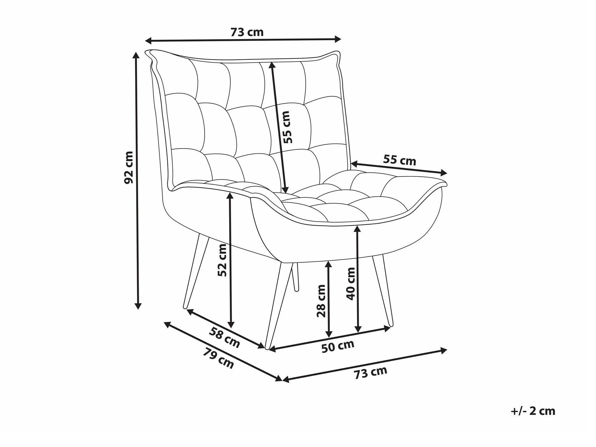 Fotelja Berwyn 1430 (Bež)
