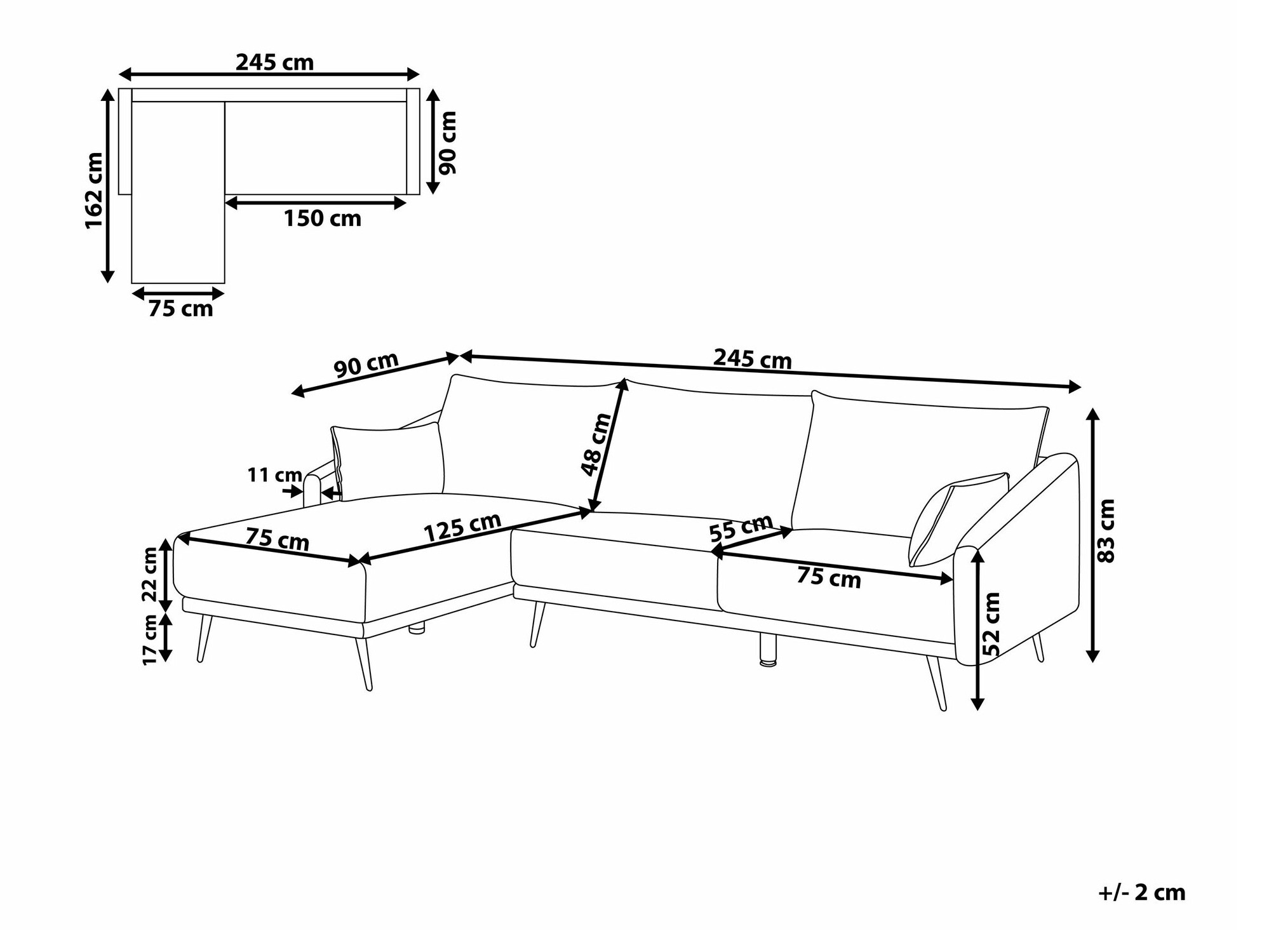 Kutna garnitura Berwyn 1432 (Plava)