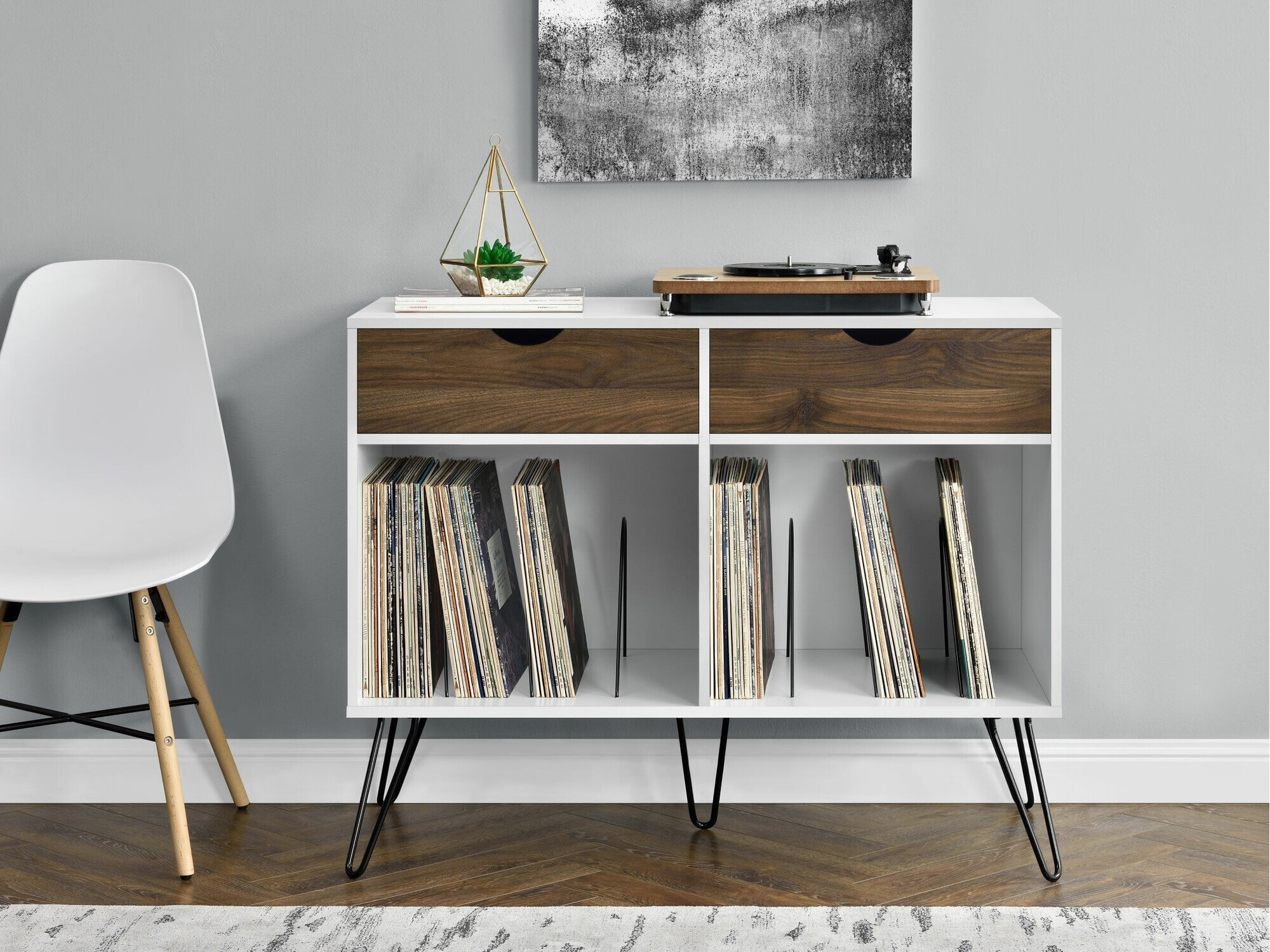 Polica Tulsa 671 (Bijela + Hrast)