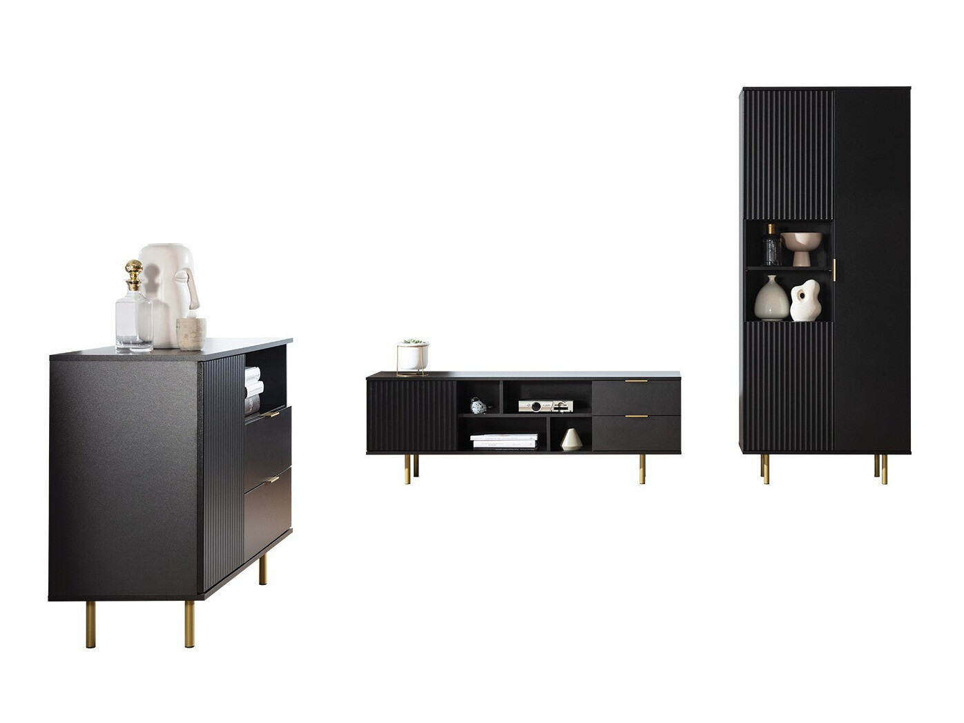 Set za dnevni boravak Decus II (Crna)