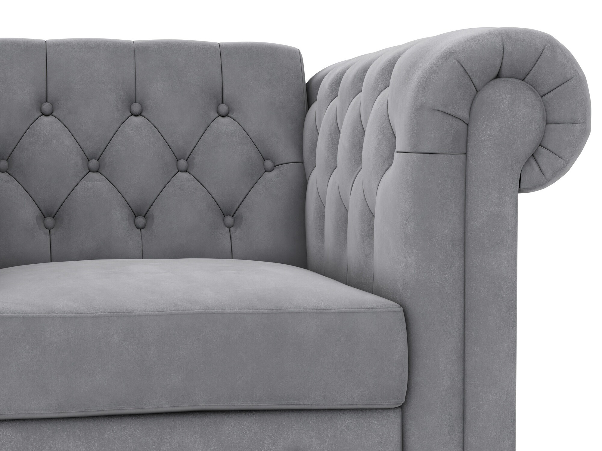 Chesterfield fotelja Tulsa 630 (Svijetlo siva)