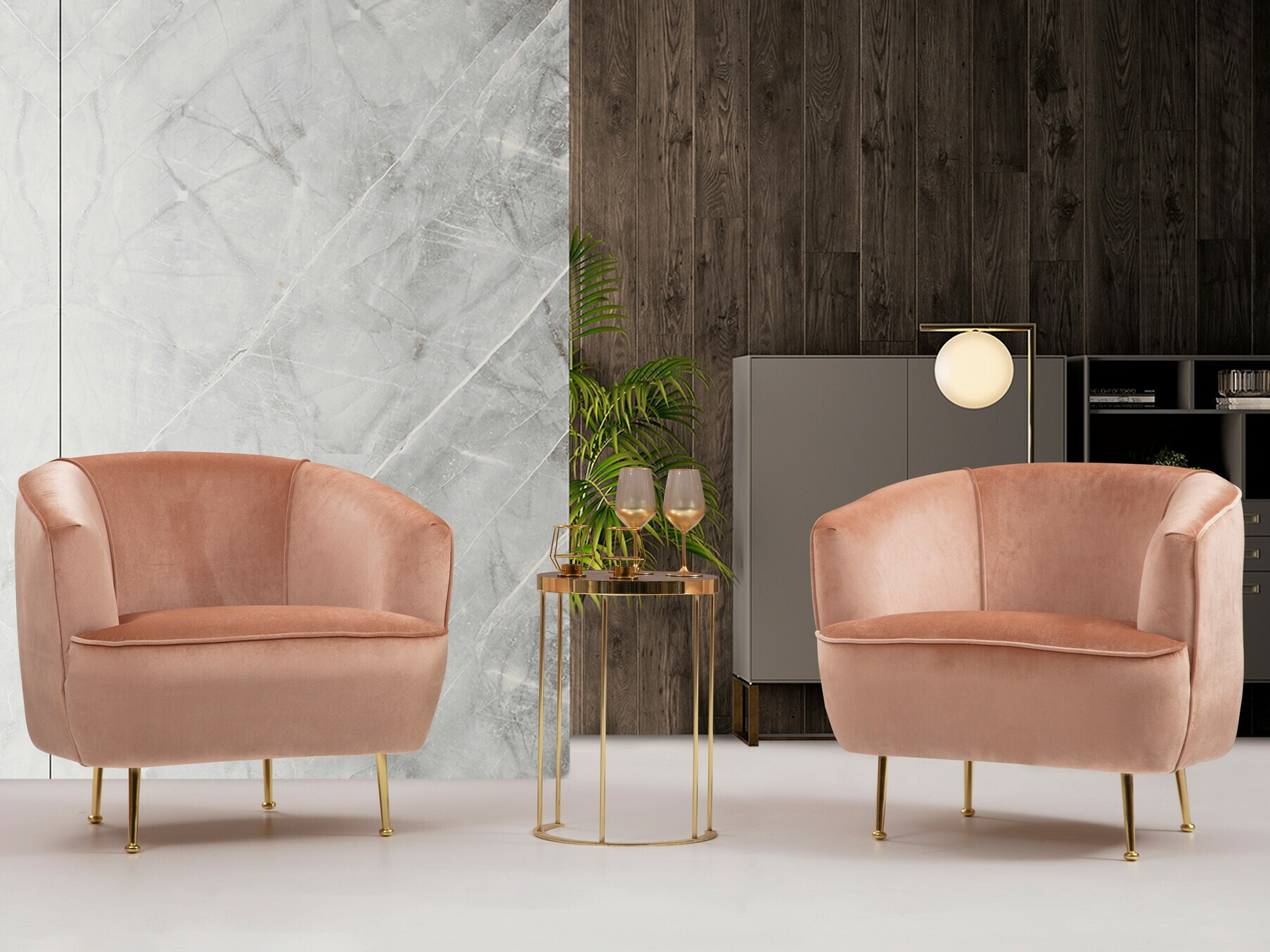 Fotelja Altadena 465 (Ružičasta)