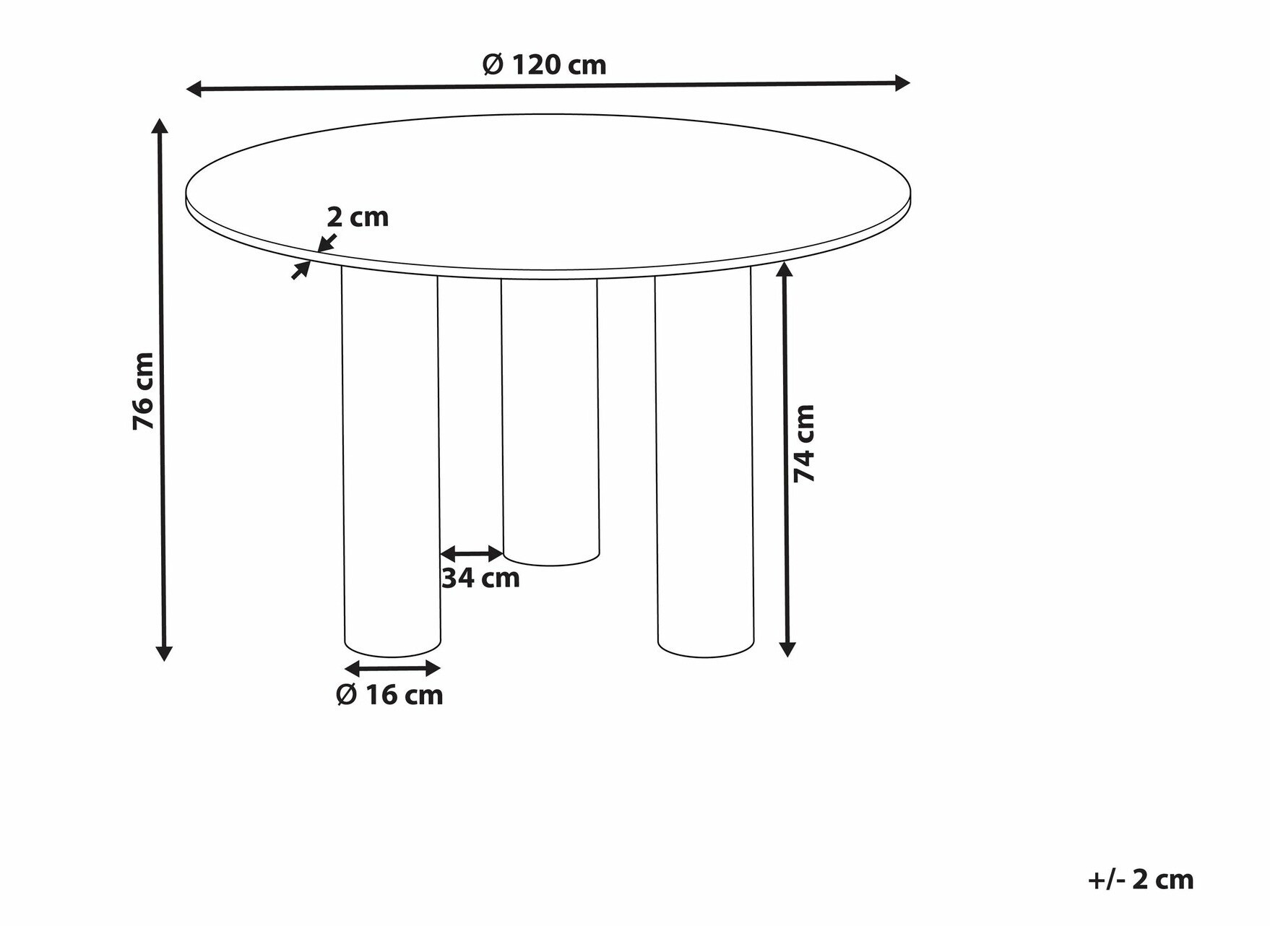Stol Berwyn 1474 (Svijetlo drvo)