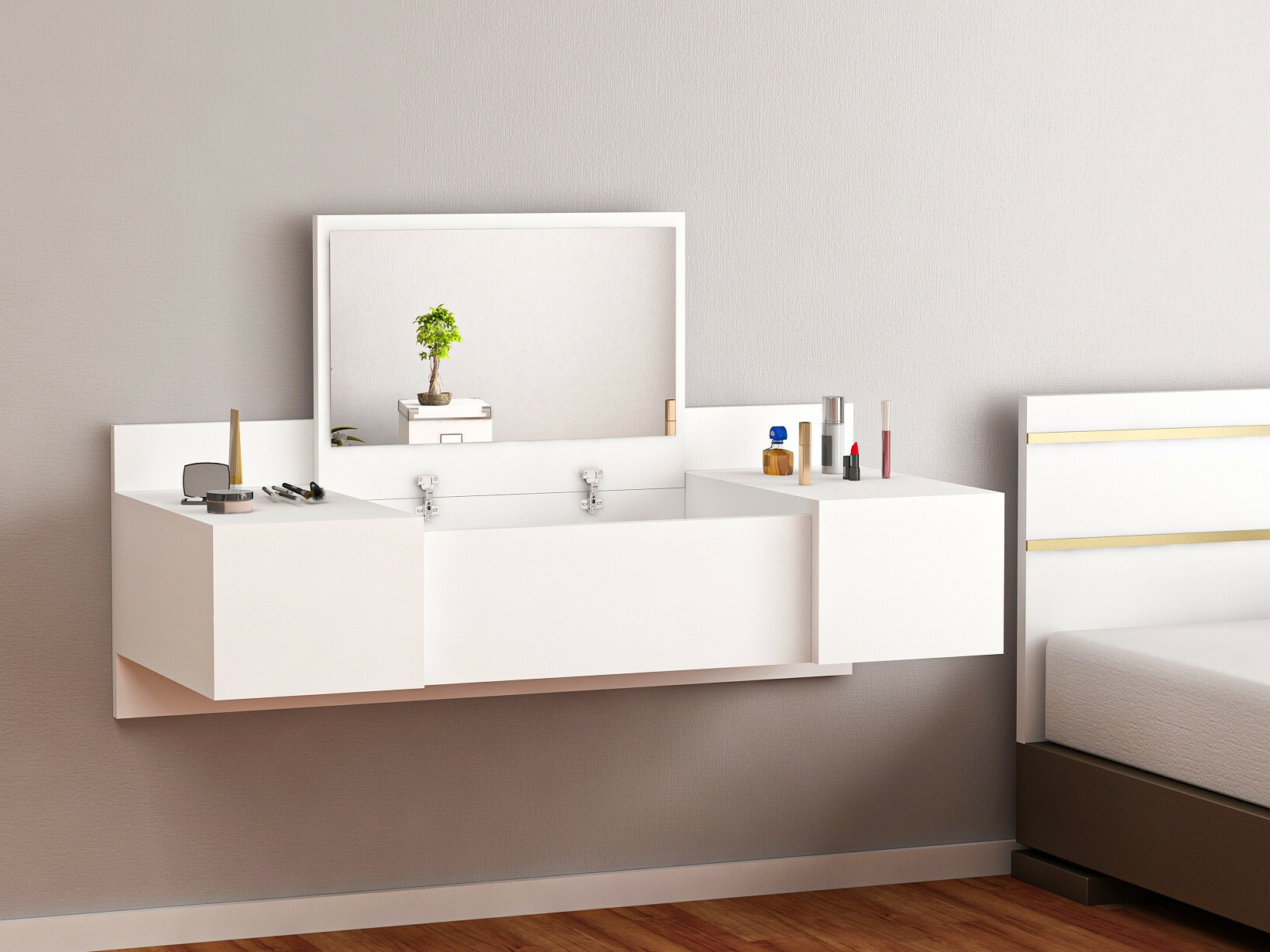 Toaletni stolić Kailua 216 (Bijela)